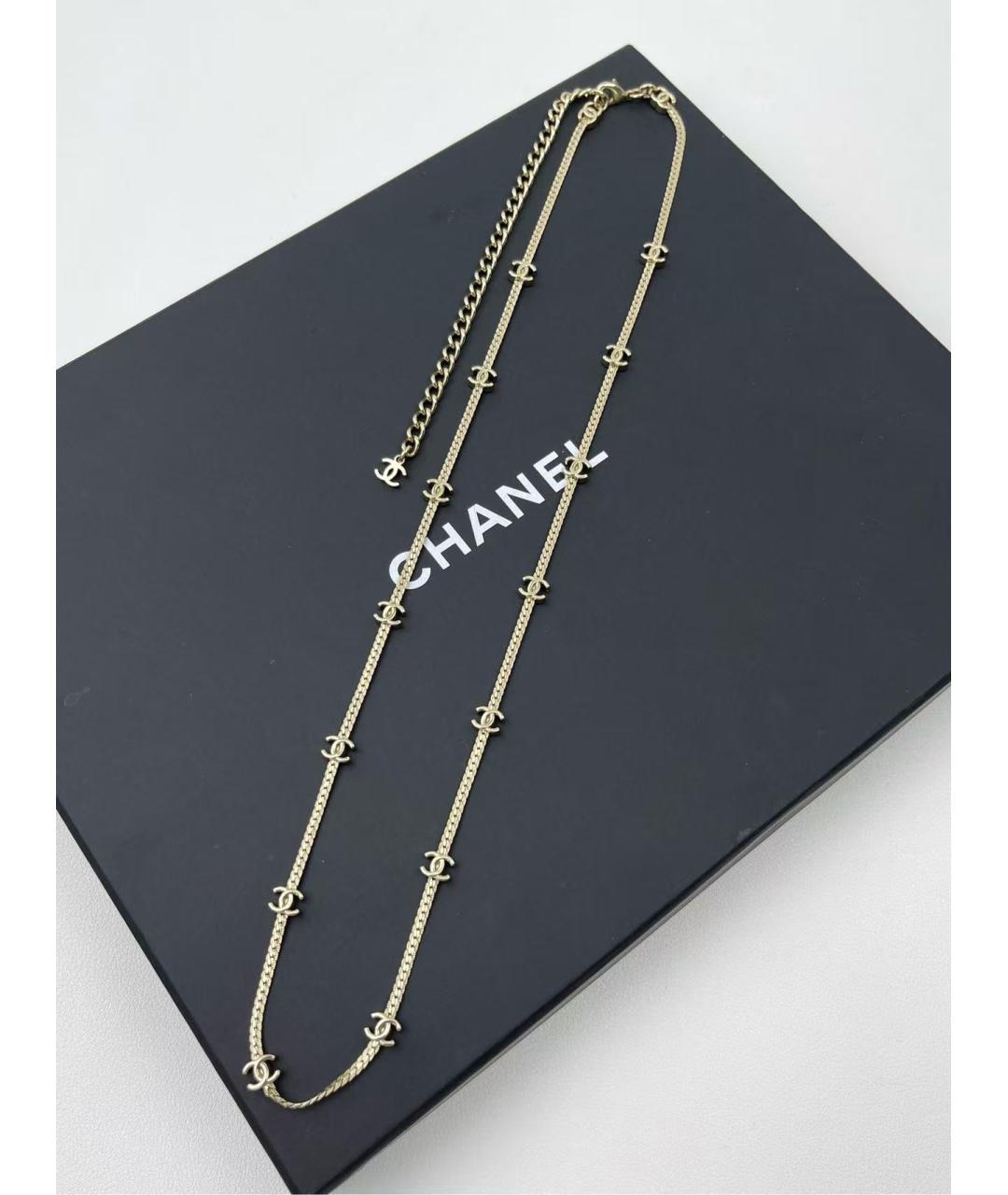 CHANEL Золотое металлическое колье, фото 2