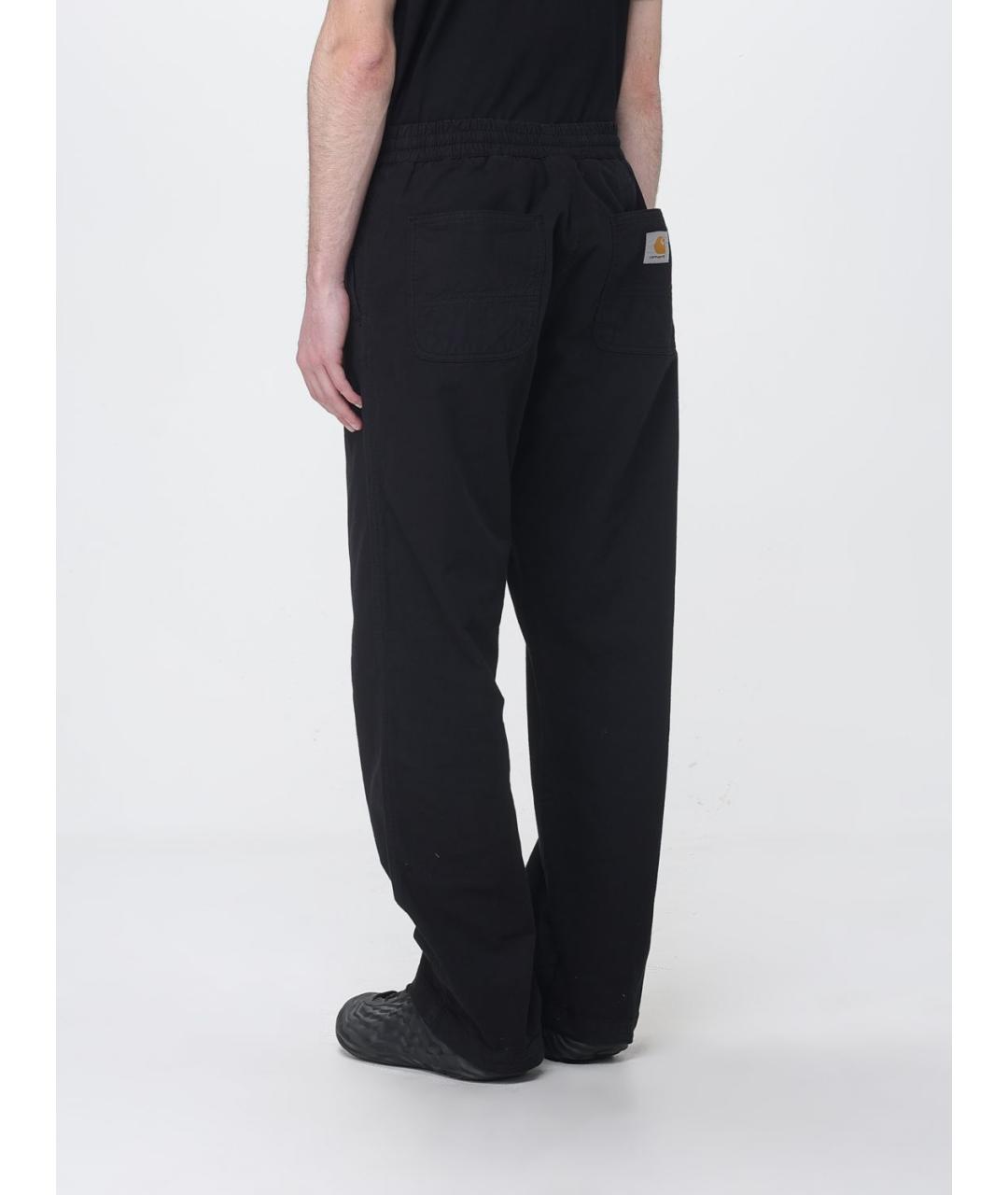 CARHARTT WIP Черные хлопковые повседневные брюки, фото 2