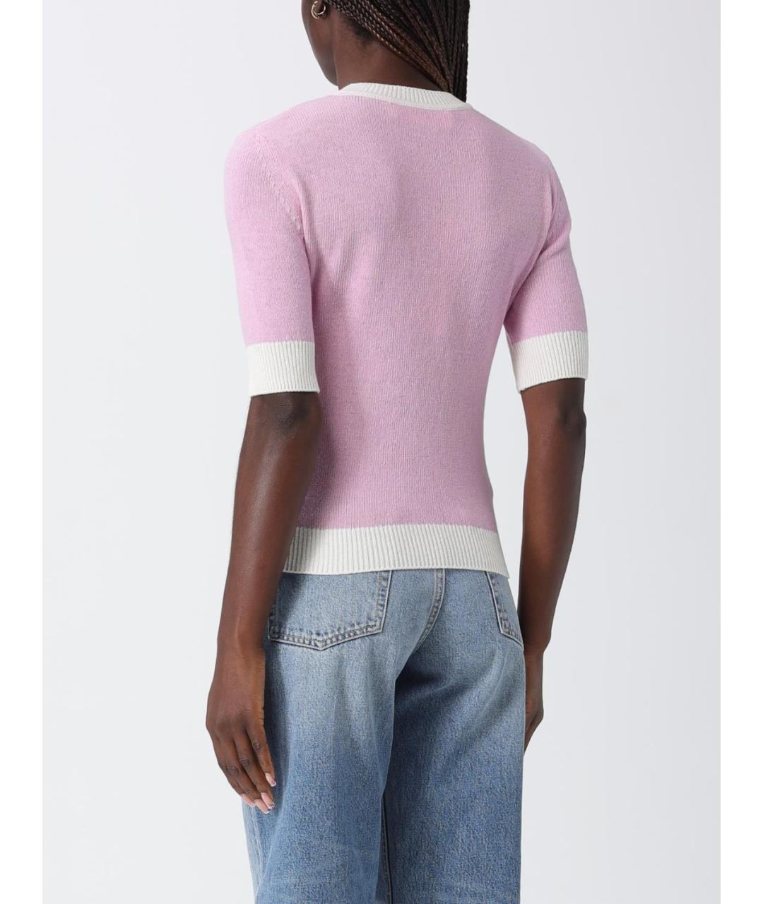 MARNI Розовая шерстяная футболка, фото 3
