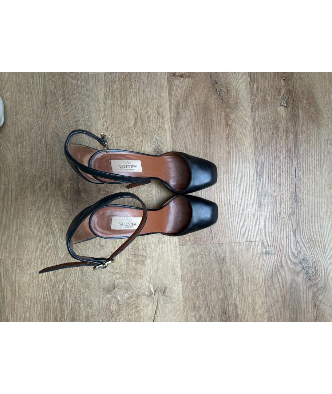 VALENTINO Черные кожаные туфли, фото 3