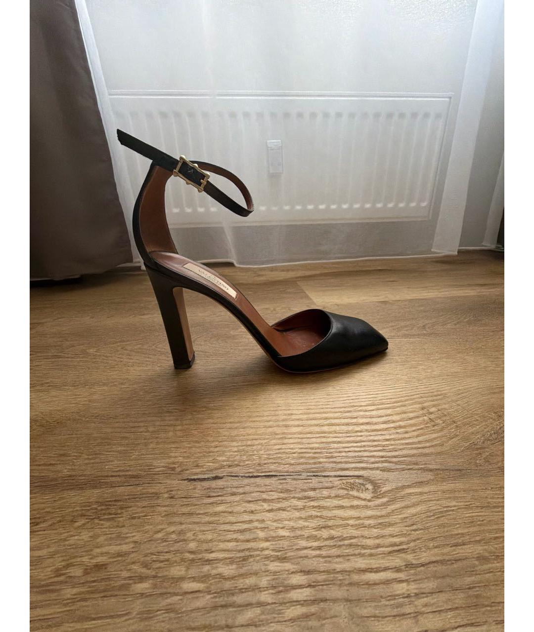 VALENTINO Черные кожаные туфли, фото 5