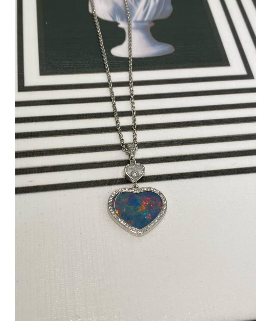 CHOPARD Синее колье из белого золота, фото 2