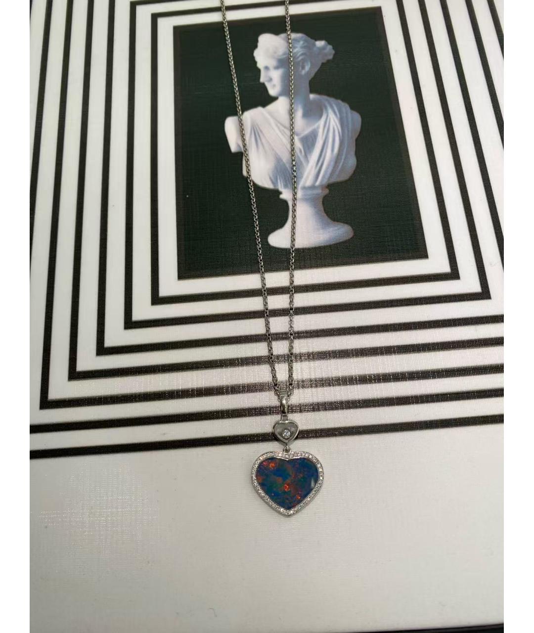 CHOPARD Синее колье из белого золота, фото 5