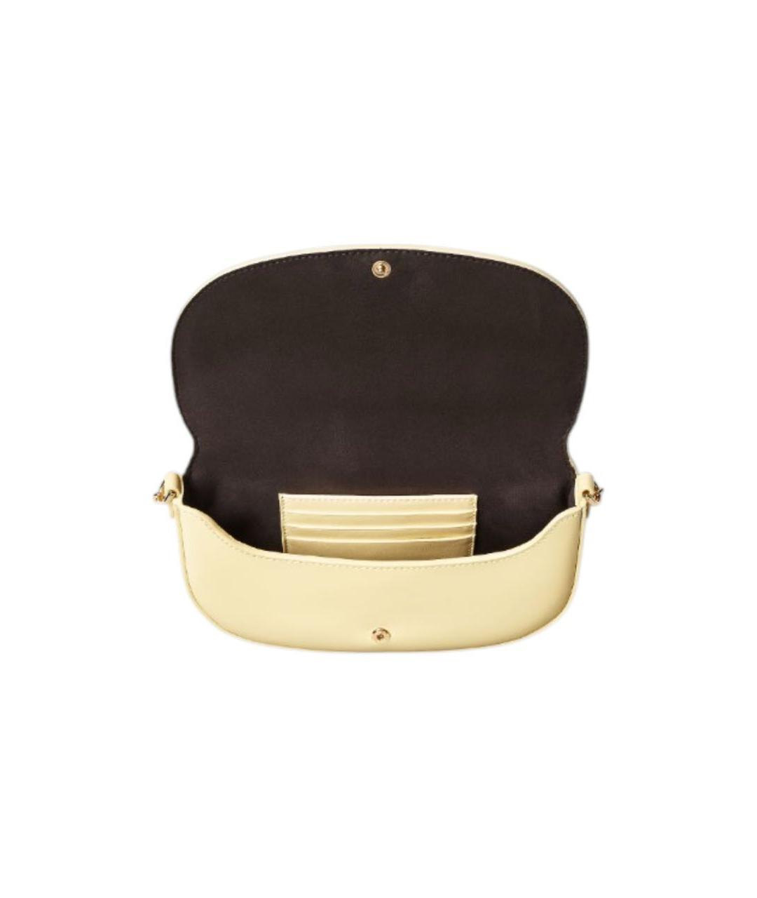 FENDI Желтая кожаная сумка через плечо, фото 2