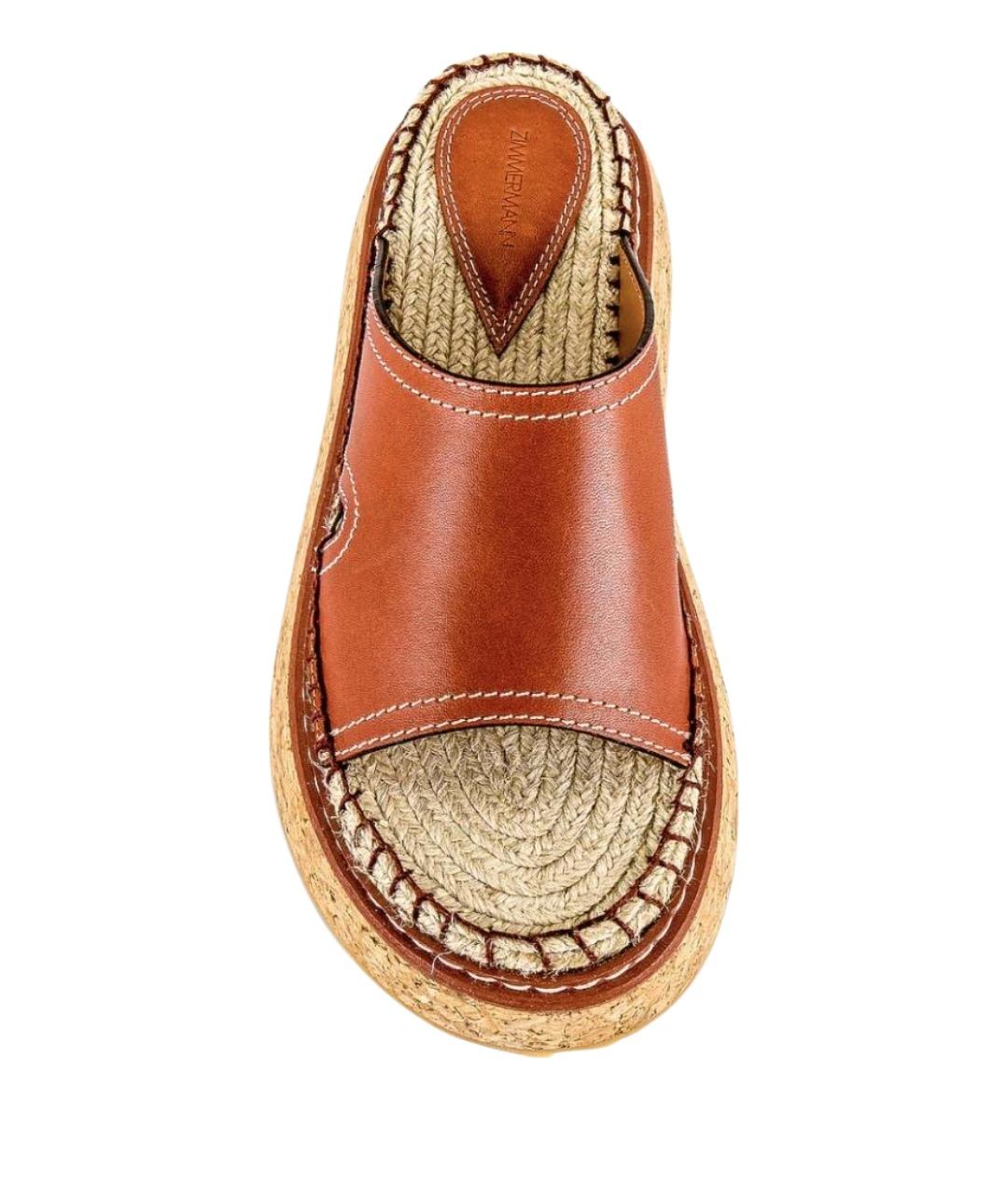 ZIMMERMANN Коричневые сабо, фото 3