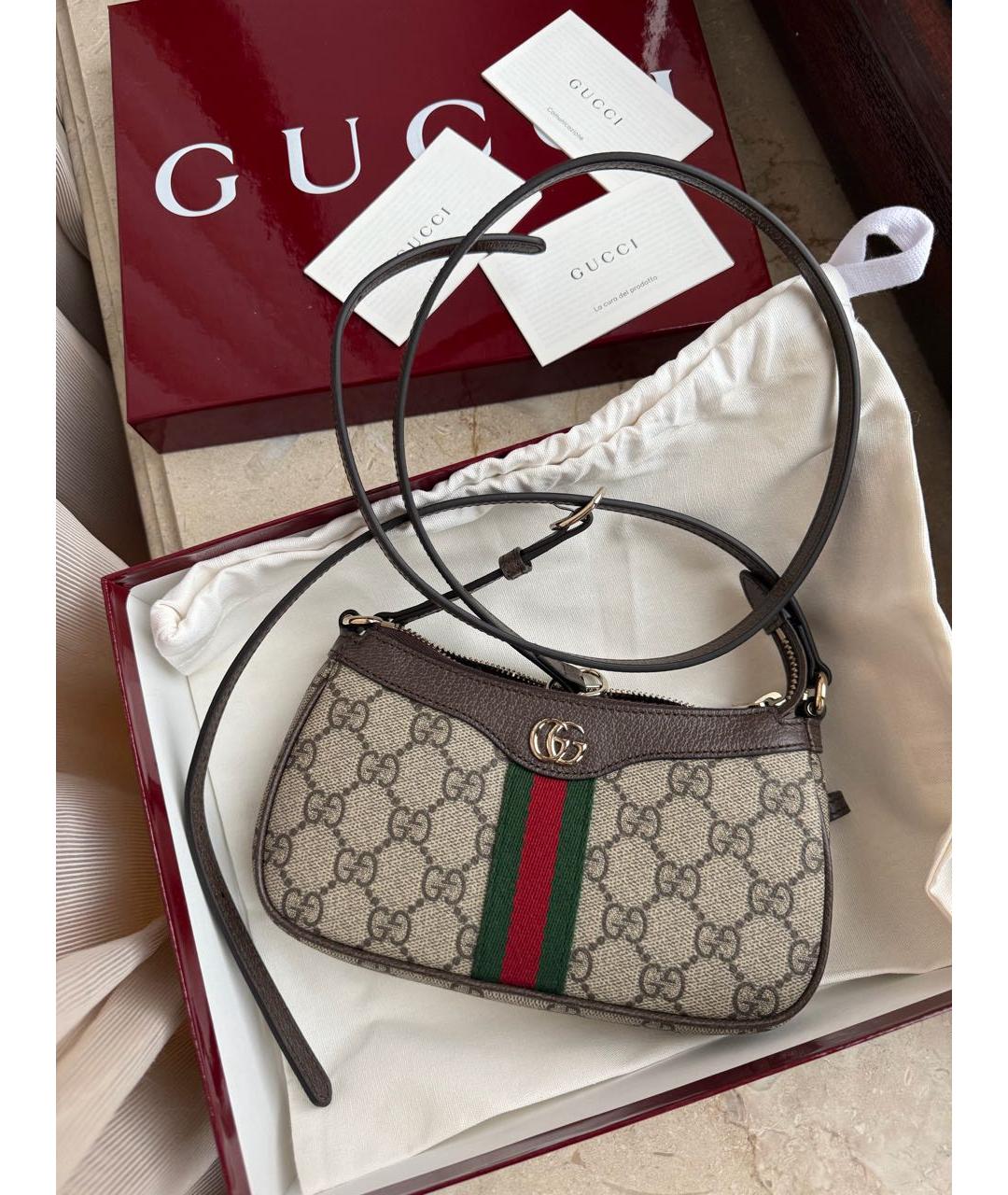 GUCCI Бежевая сумка через плечо, фото 5