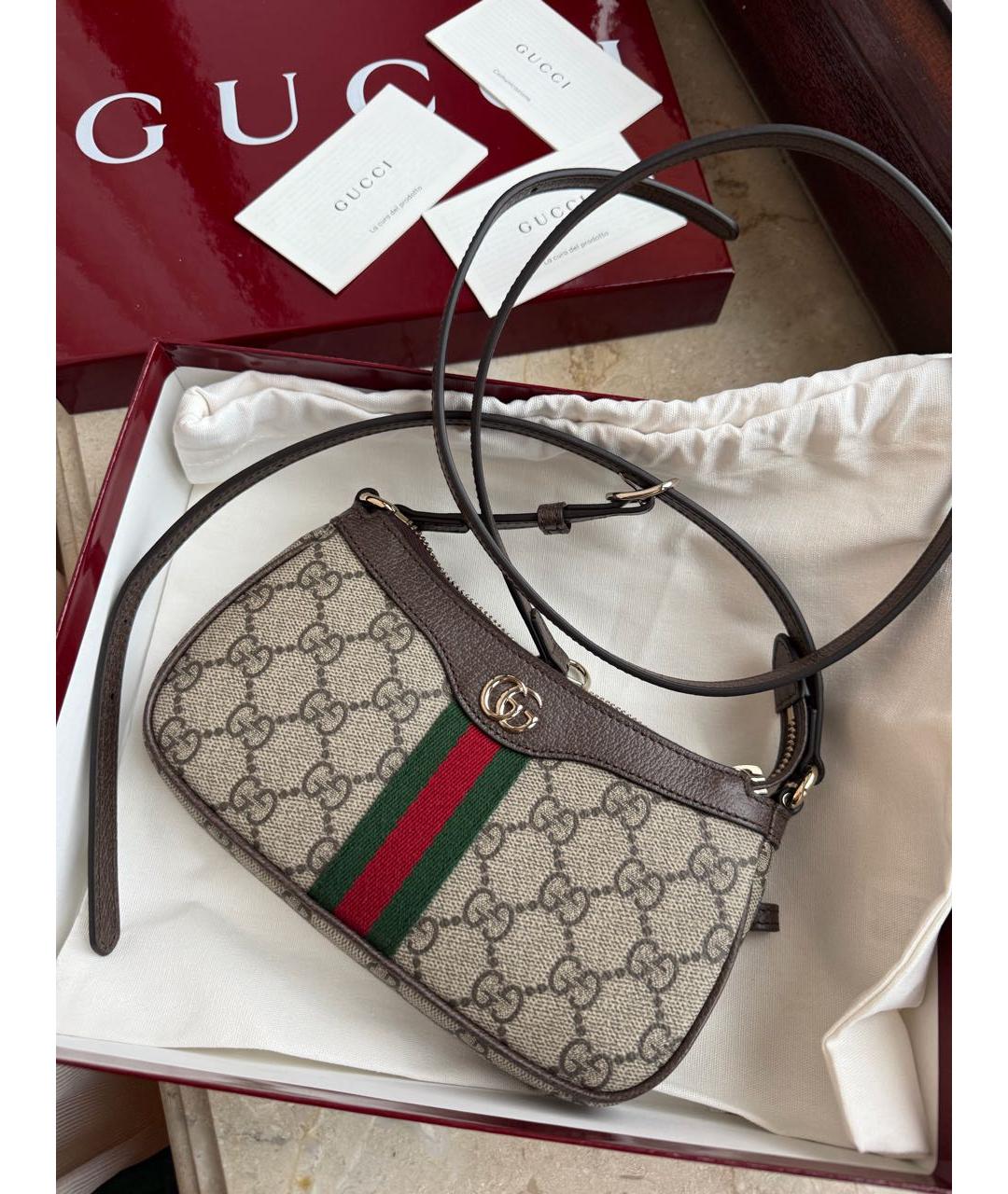 GUCCI Бежевая сумка через плечо, фото 4