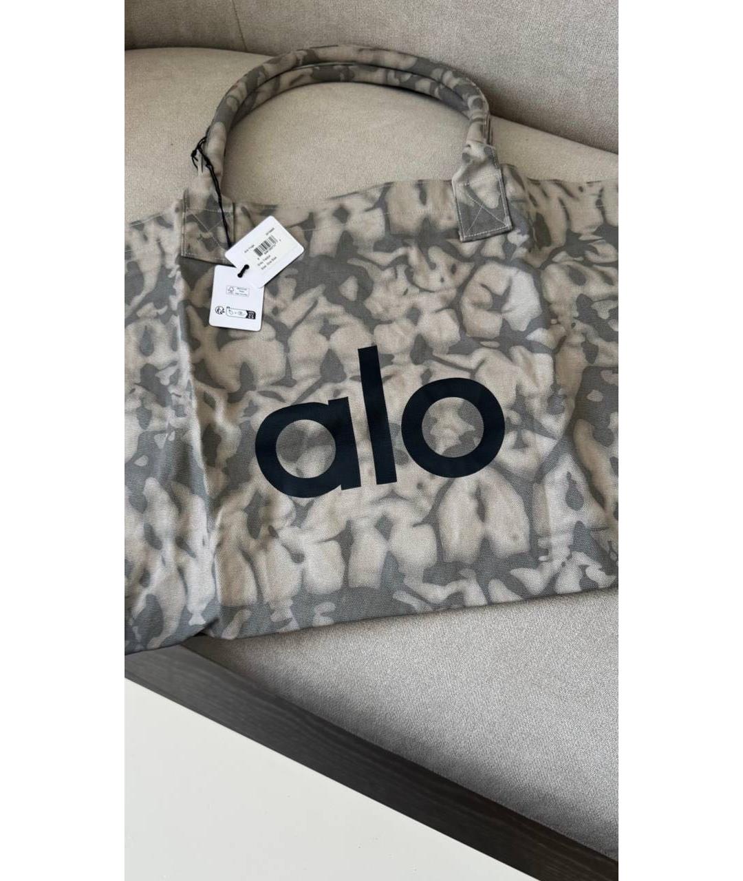 ALO YOGA Серая тканевая дорожная/спортивная сумка, фото 2