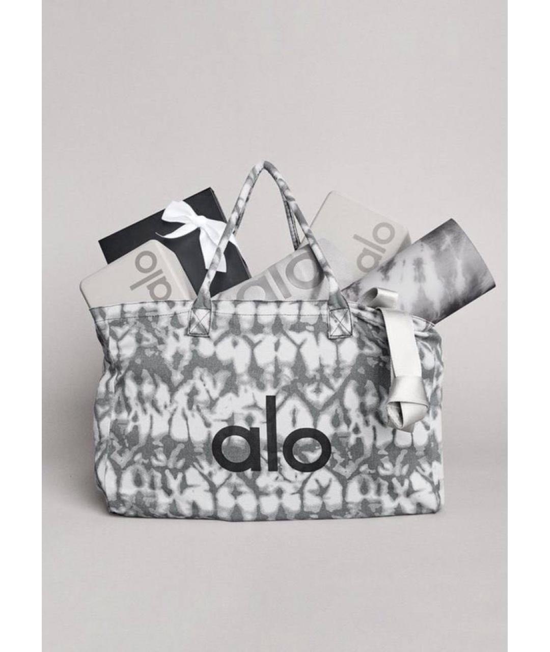 ALO YOGA Серая тканевая дорожная/спортивная сумка, фото 3