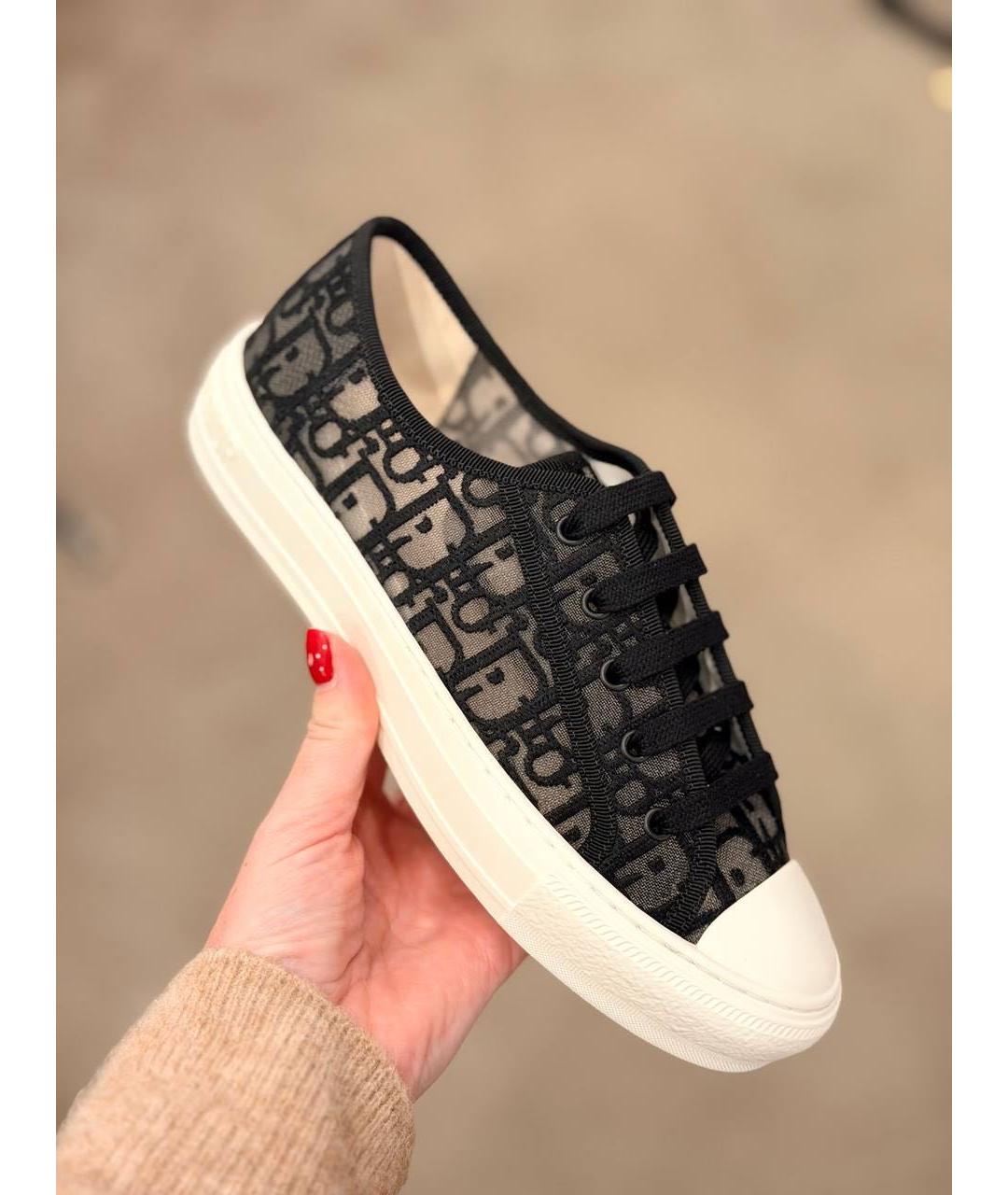 CHRISTIAN DIOR Черные текстильные кеды, фото 8