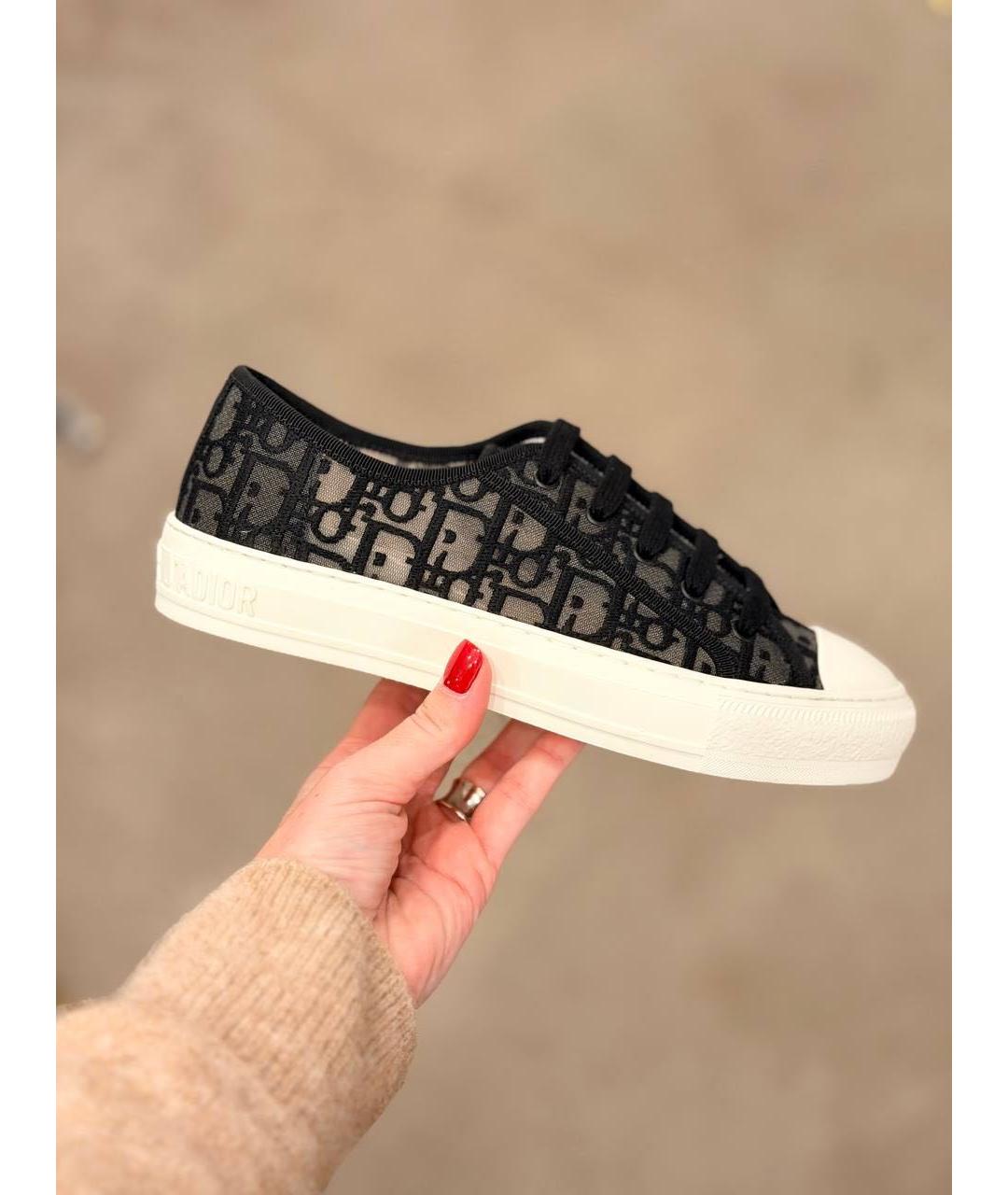 CHRISTIAN DIOR Черные текстильные кеды, фото 9
