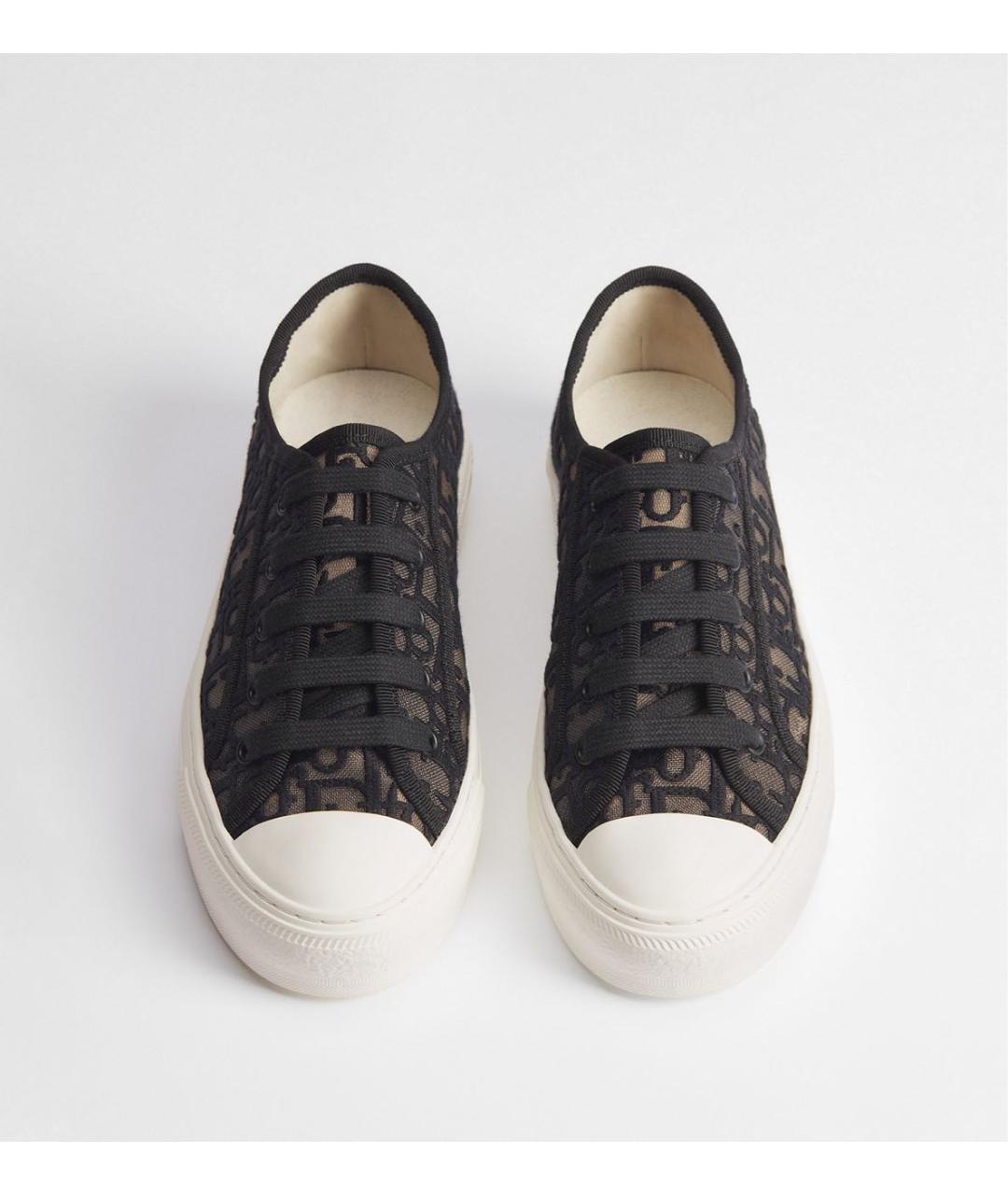 CHRISTIAN DIOR Черные текстильные кеды, фото 3