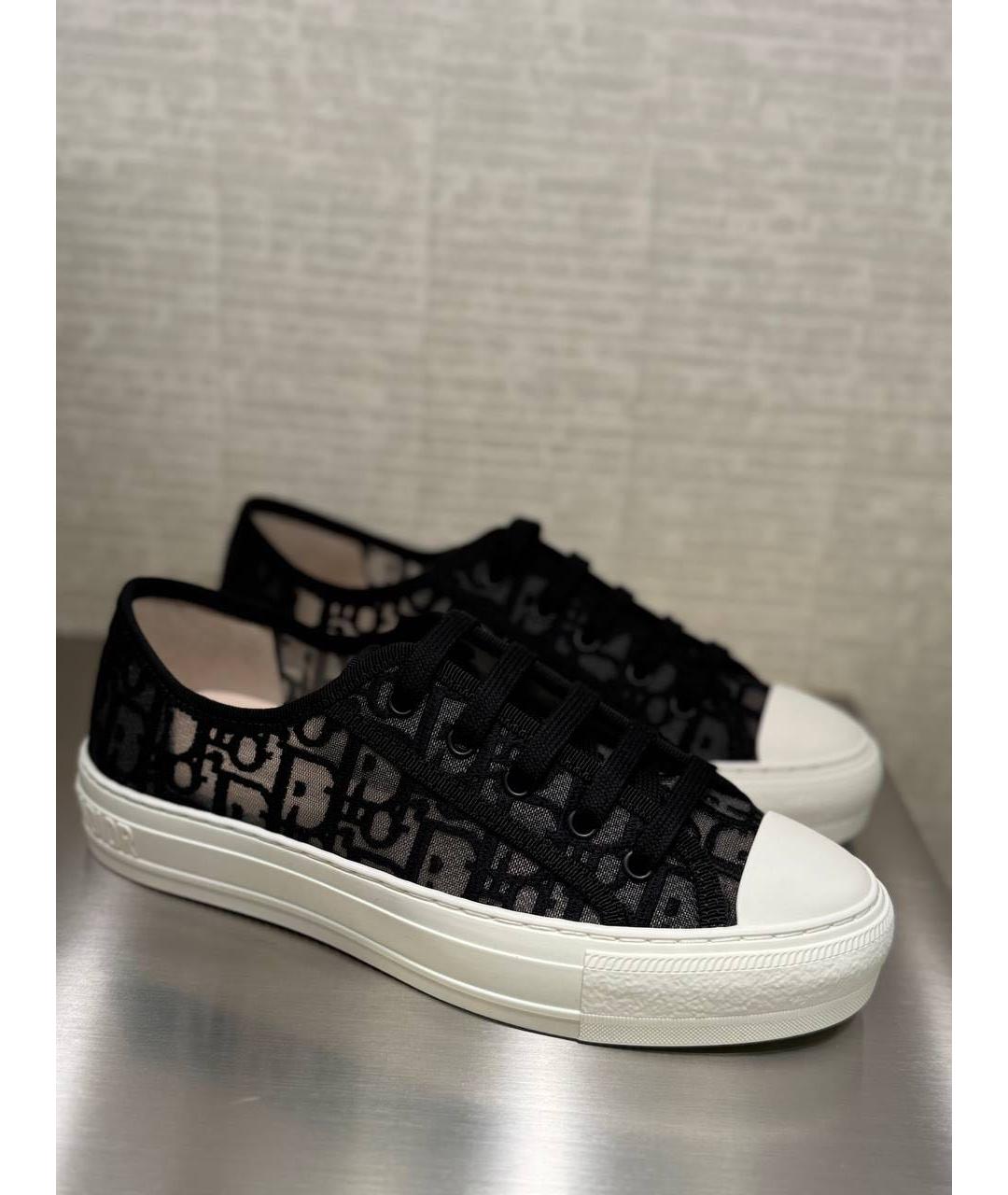 CHRISTIAN DIOR Черные текстильные кеды, фото 5