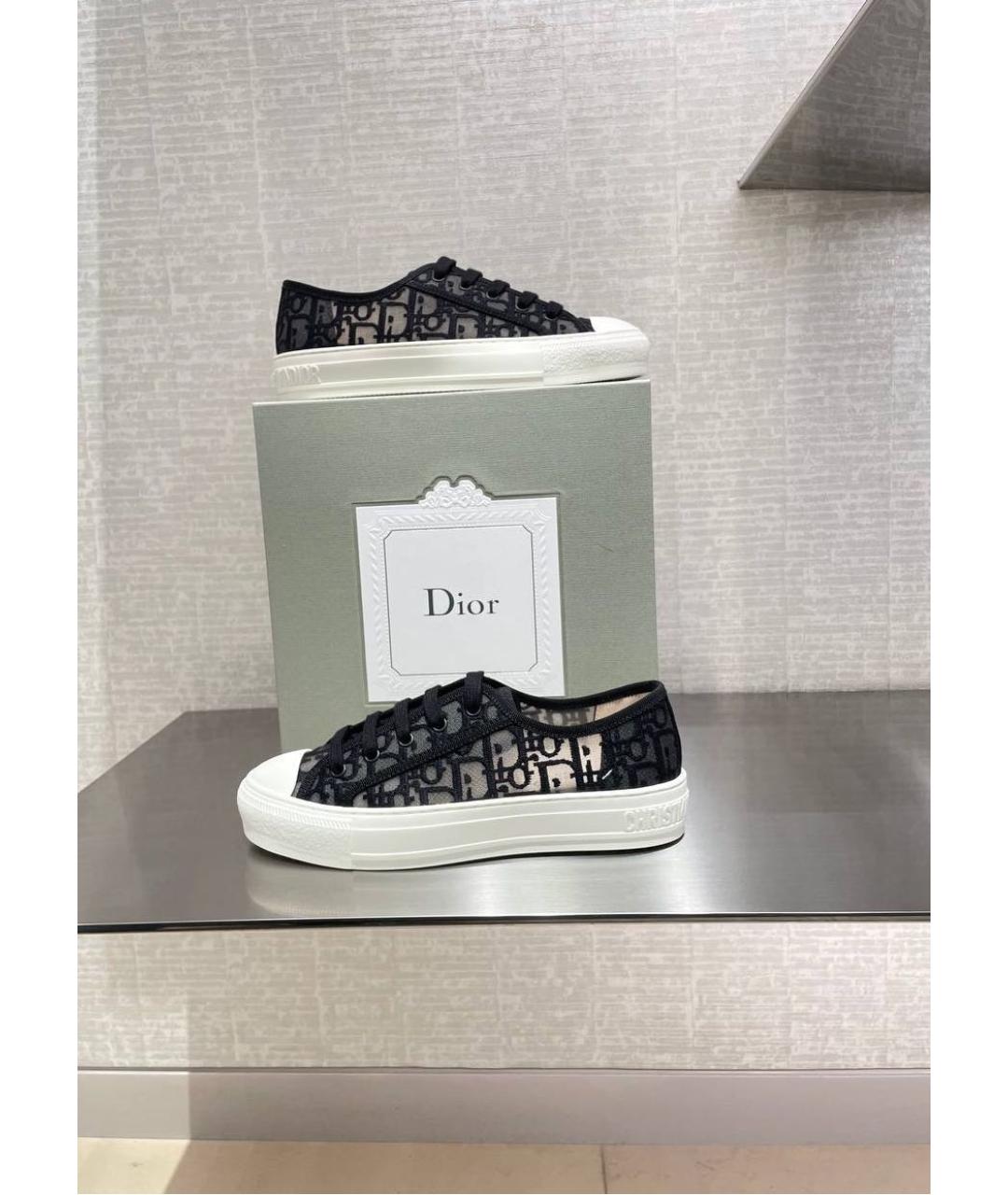 CHRISTIAN DIOR Черные текстильные кеды, фото 7