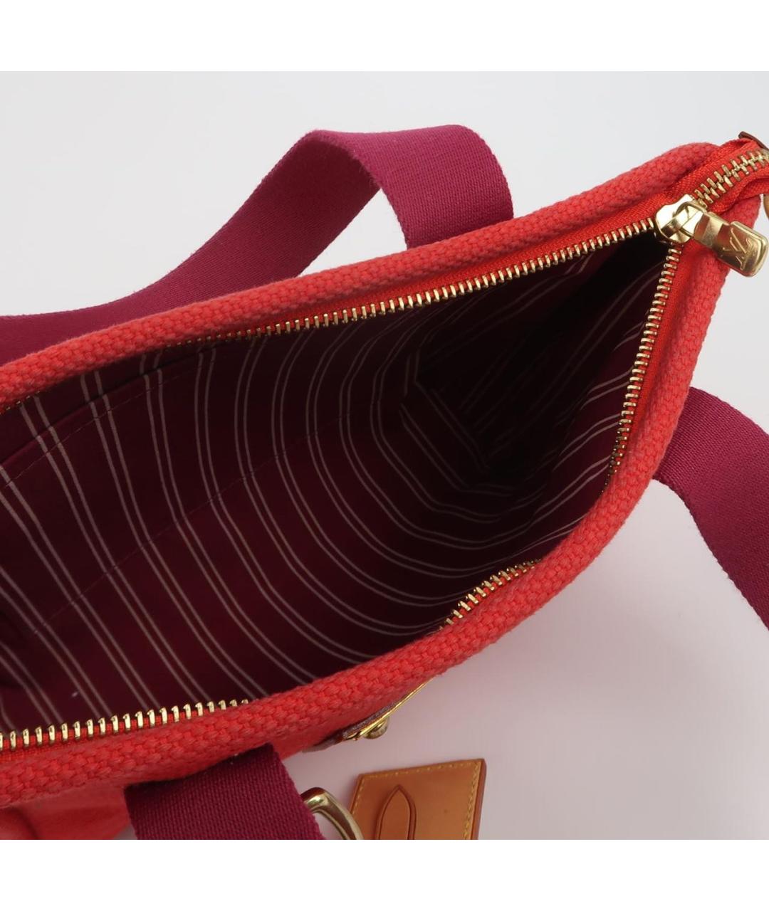 LOUIS VUITTON Красная сумка тоут, фото 4