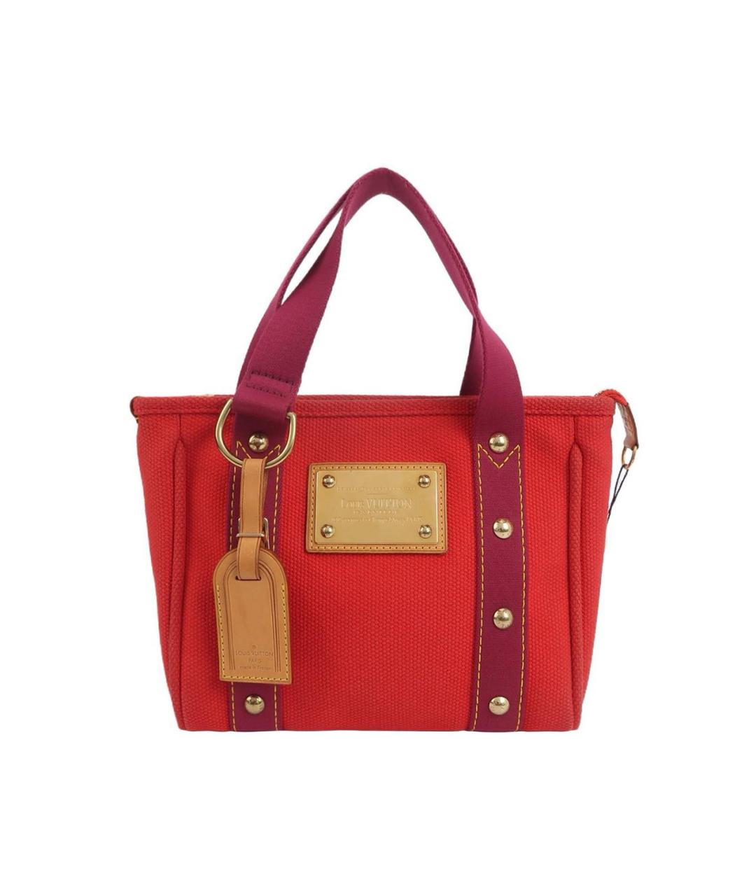 LOUIS VUITTON Красная сумка тоут, фото 9