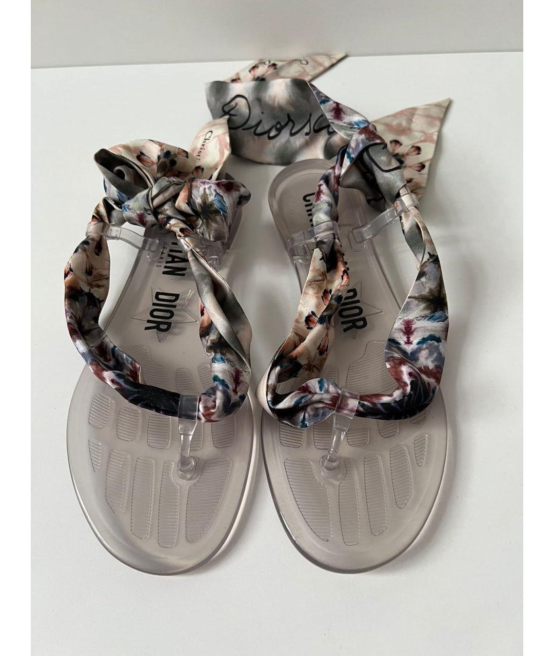 CHRISTIAN DIOR Мульти шлепанцы, фото 2