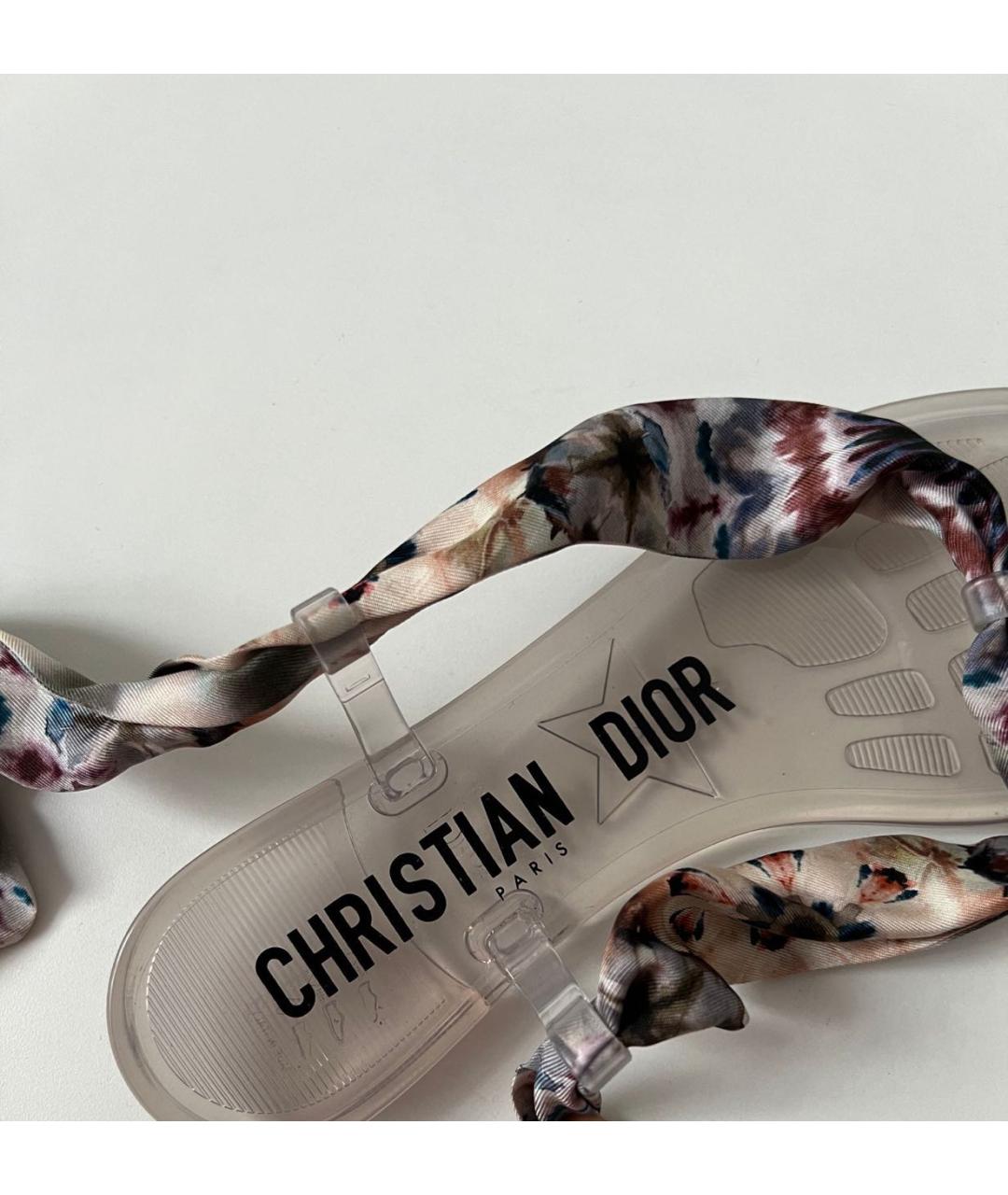 CHRISTIAN DIOR Мульти шлепанцы, фото 6