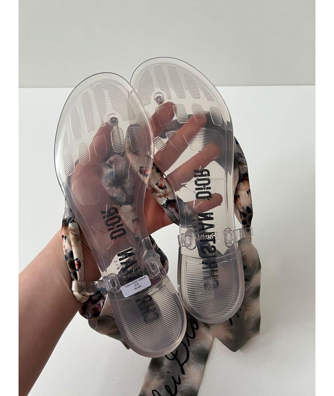 CHRISTIAN DIOR Мульти шлепанцы, фото 8