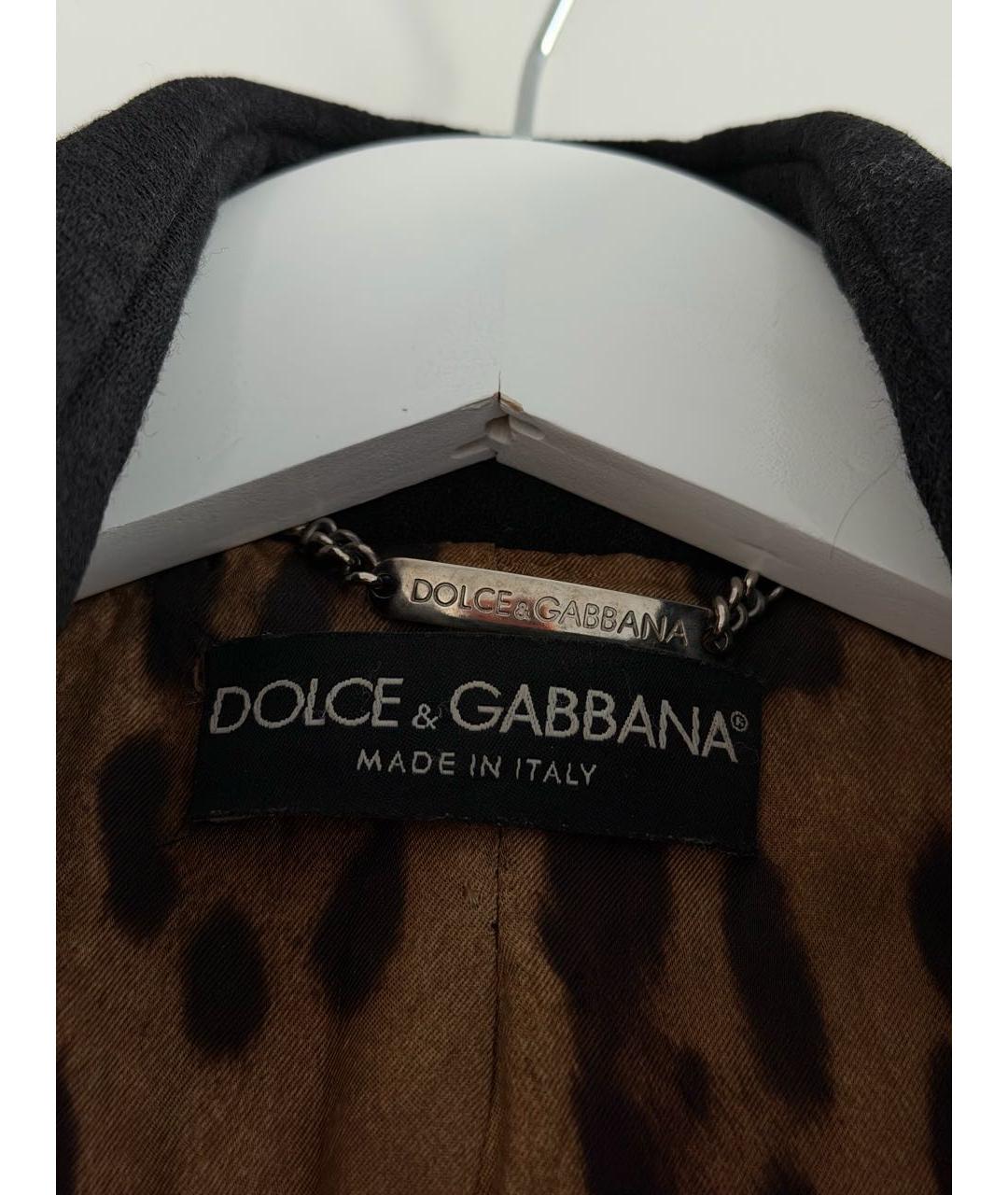 DOLCE&GABBANA Черный шерстяной жакет/пиджак, фото 4