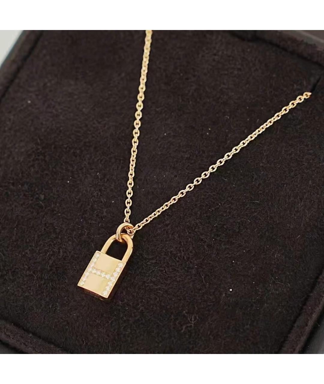 HERMES Золотое колье из розового золота, фото 3