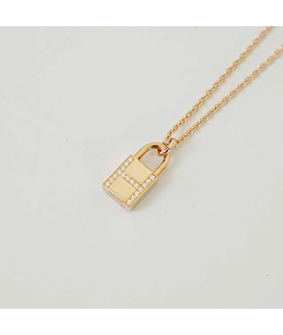 HERMES Золотое колье из розового золота, фото 5