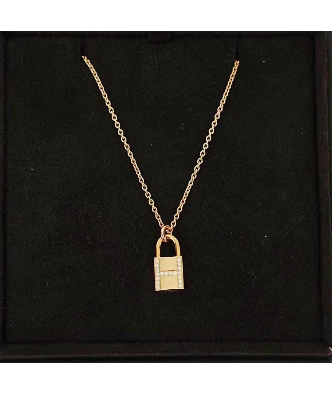 HERMES Золотое колье из розового золота, фото 8