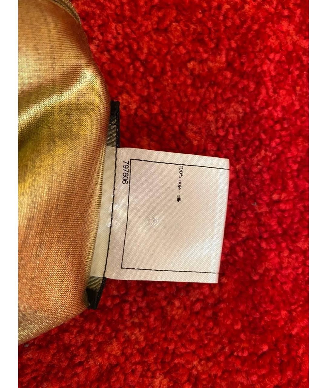 CHANEL Золотое шелковое коктейльное платье, фото 5