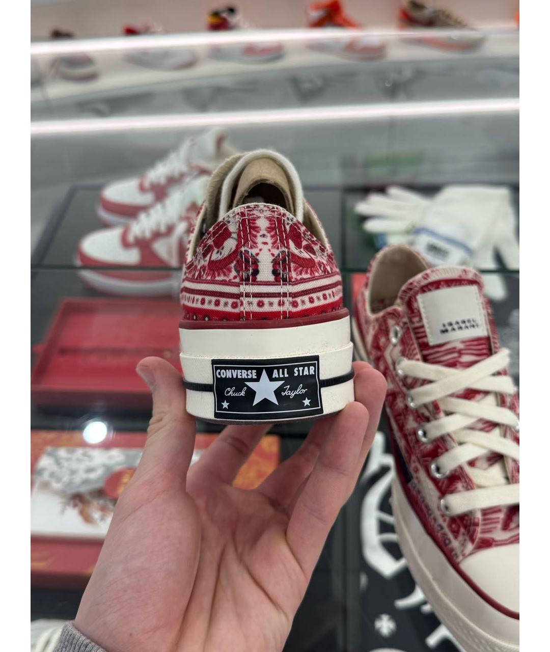CONVERSE Красные текстильные кеды, фото 7