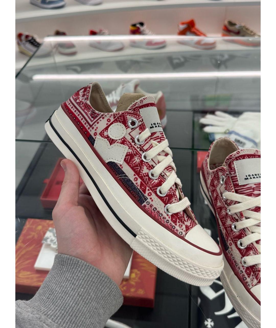 CONVERSE Красные текстильные кеды, фото 5