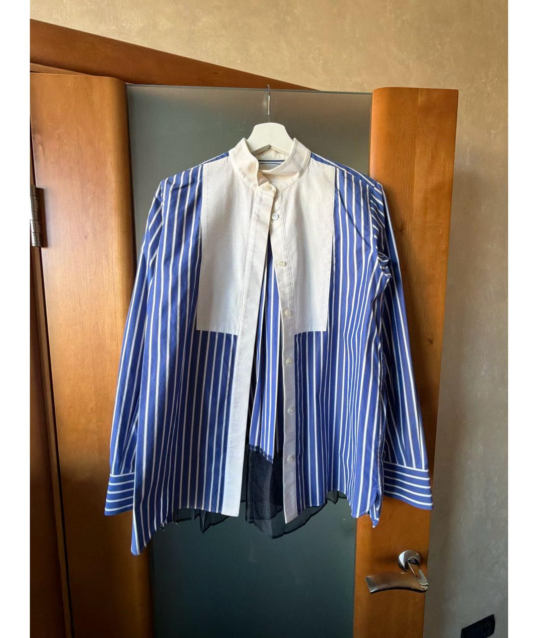 SACAI Синяя хлопковая рубашка, фото 5