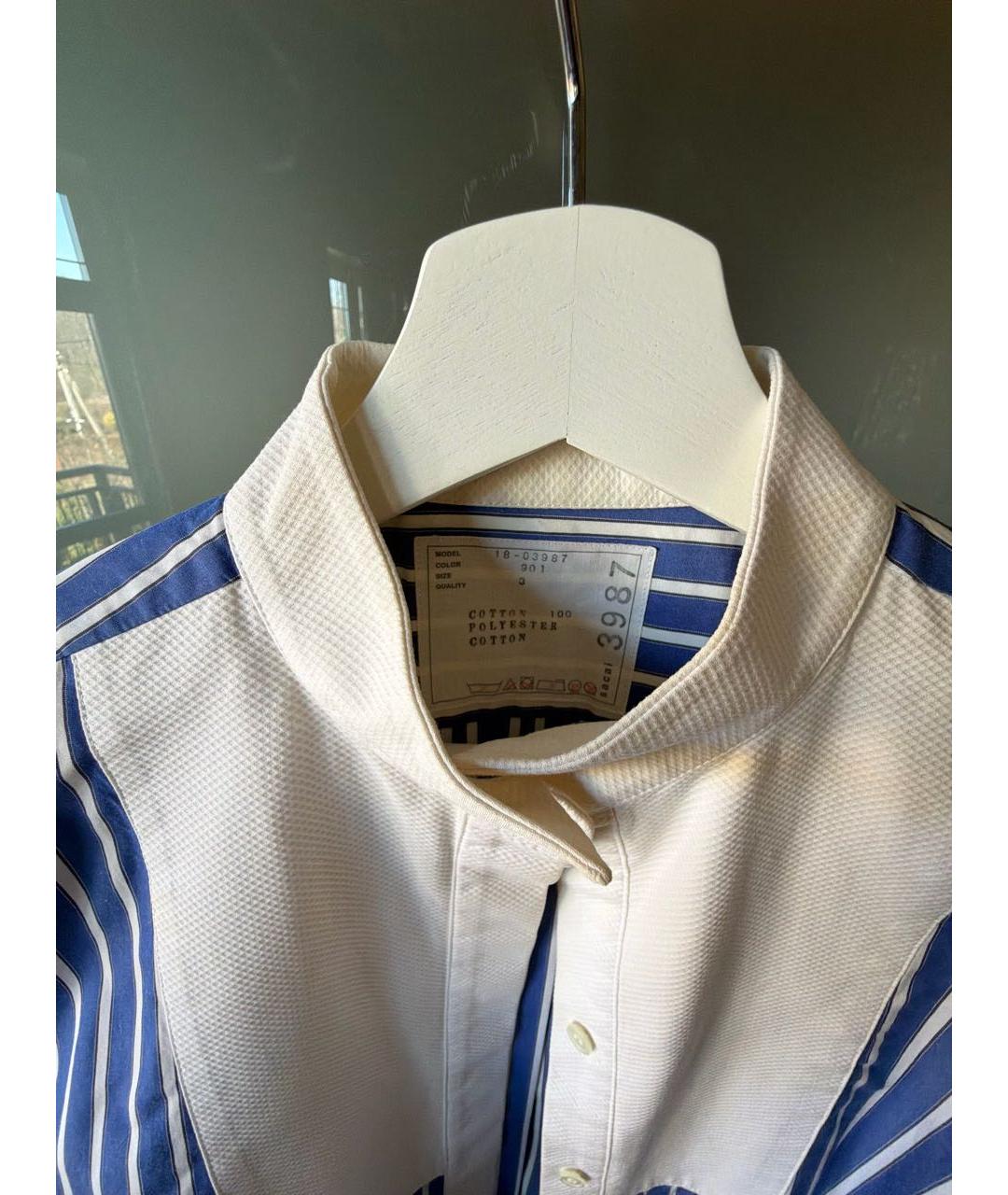 SACAI Синяя хлопковая рубашка, фото 3