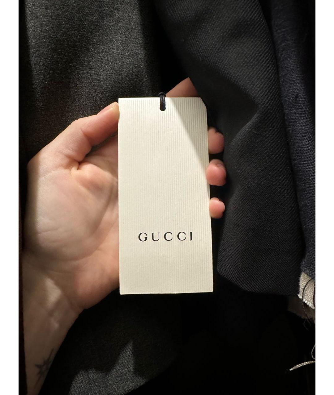 GUCCI Черный шерстяной жакет/пиджак, фото 3