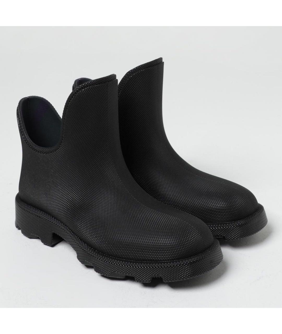 BURBERRY Черные резиновые полусапоги, фото 2