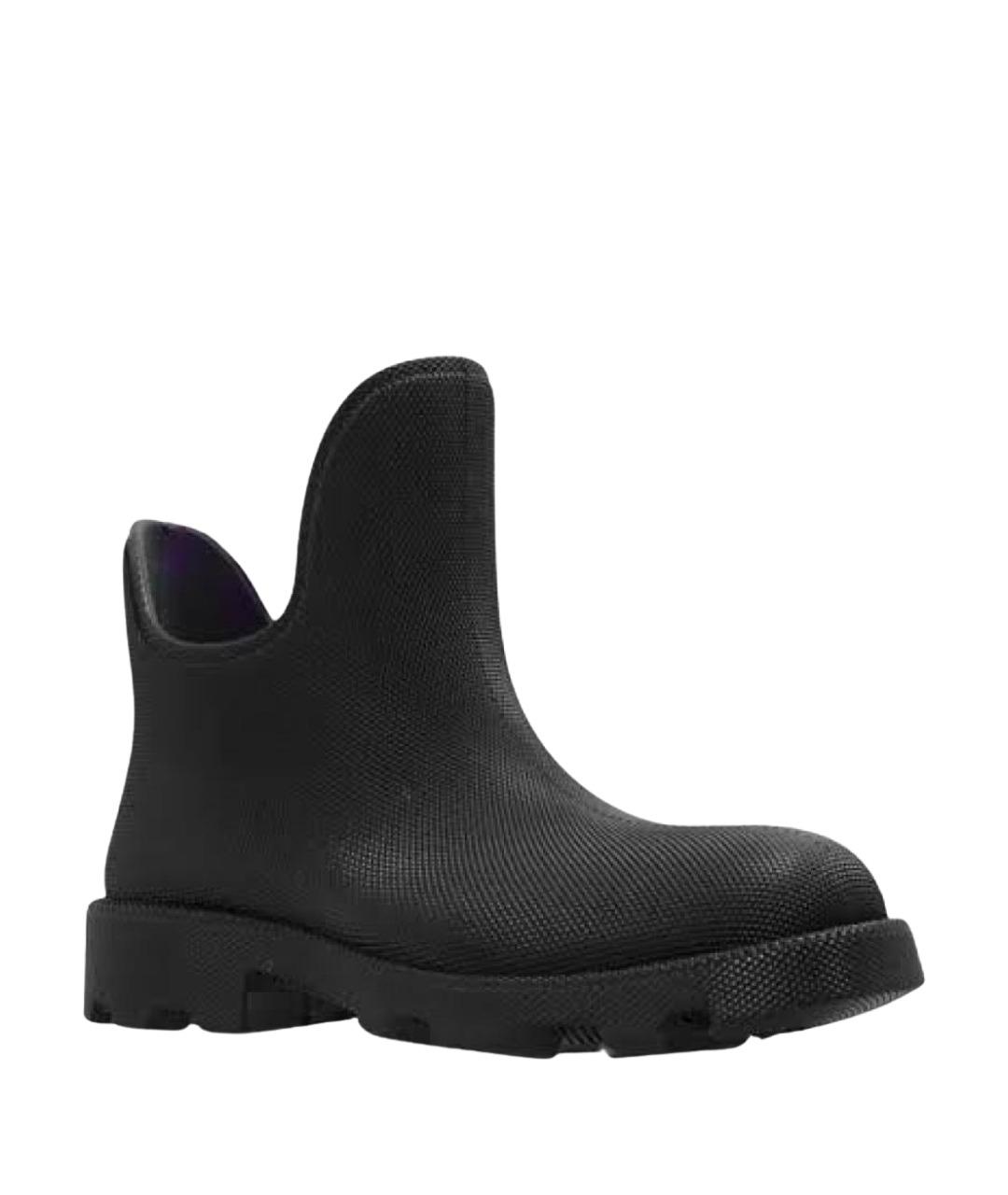 BURBERRY Черные резиновые полусапоги, фото 1