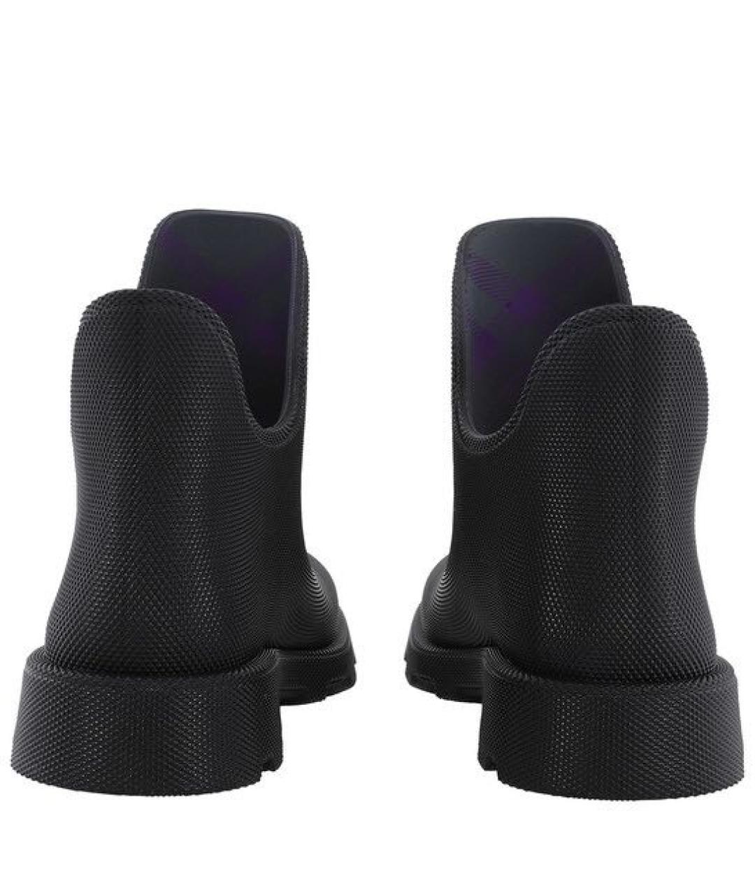 BURBERRY Черные резиновые полусапоги, фото 4