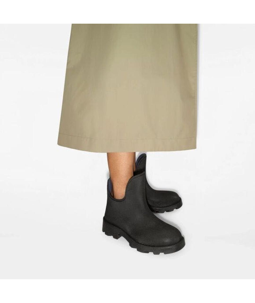 BURBERRY Черные резиновые полусапоги, фото 7