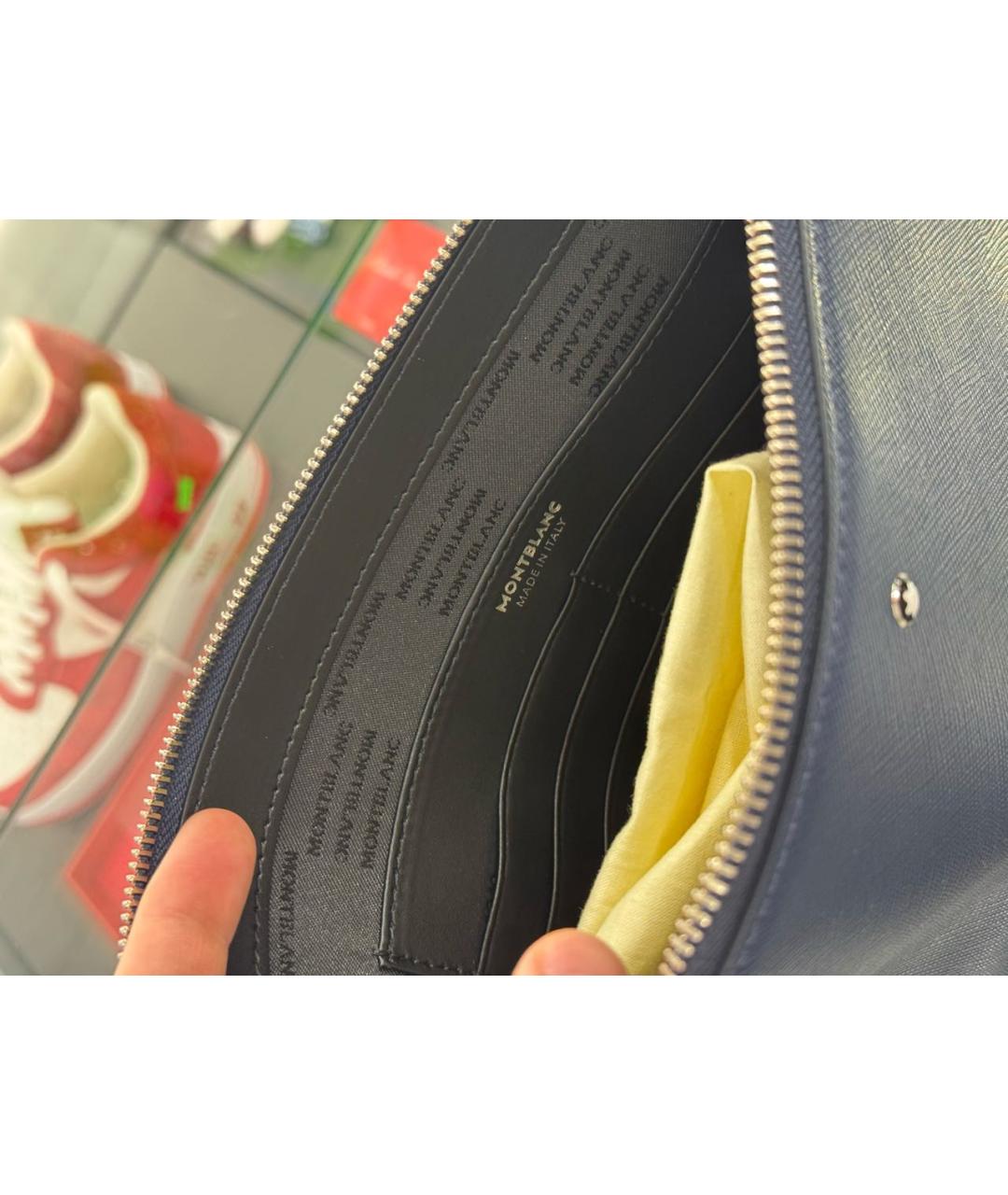 MONTBLANC Темно-синяя кожаная папка для документов, фото 6