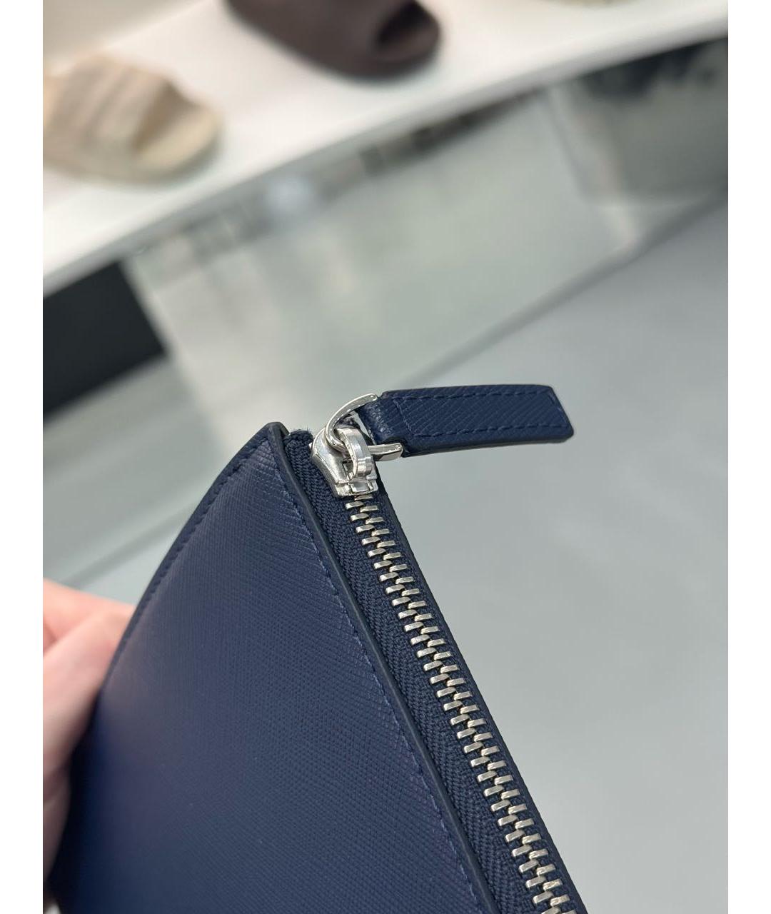 MONTBLANC Темно-синяя кожаная папка для документов, фото 4