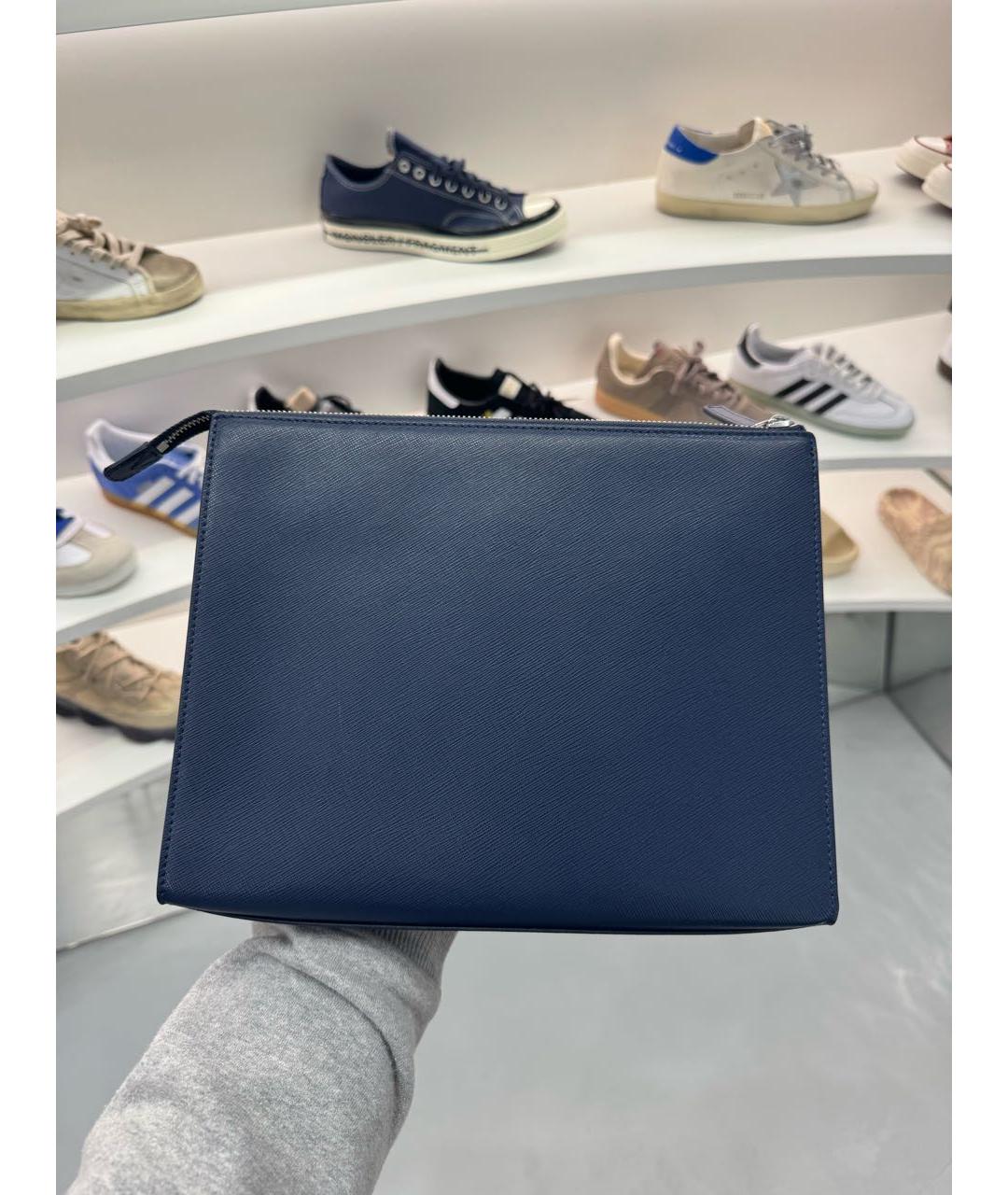 MONTBLANC Темно-синяя кожаная папка для документов, фото 3