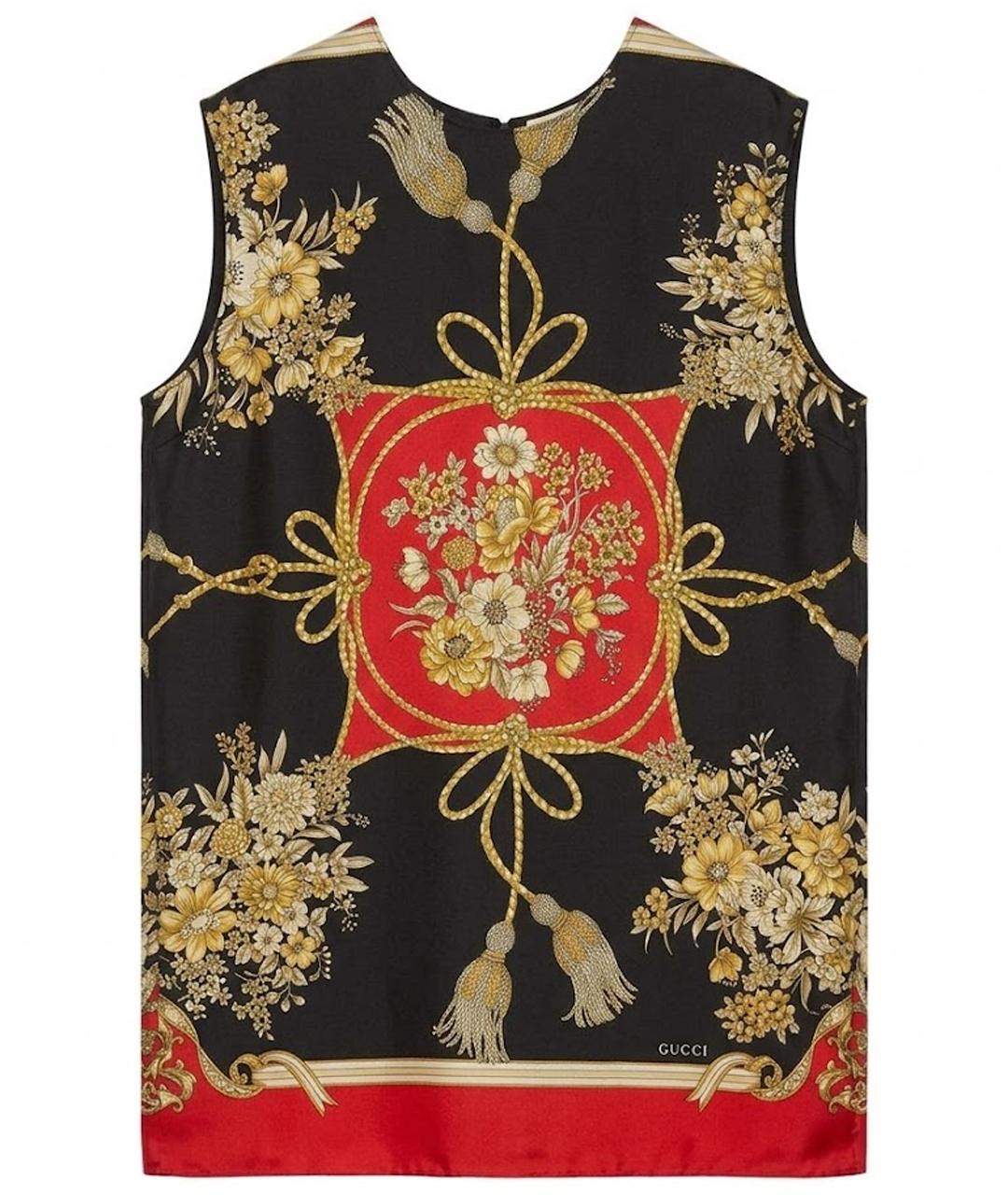 GUCCI Мульти шелковая блузы, фото 1