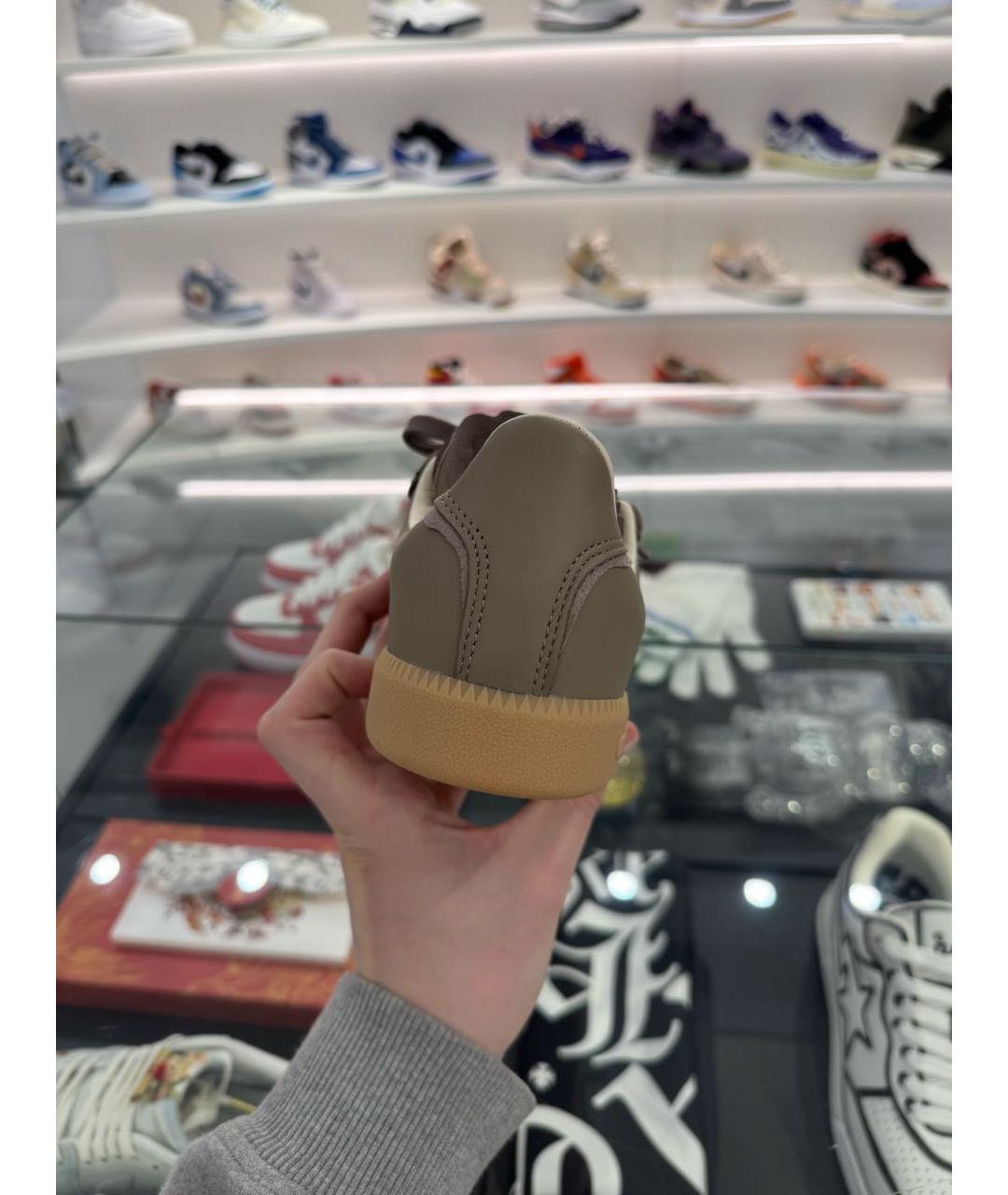 ADIDAS Хаки кожаные кеды, фото 5