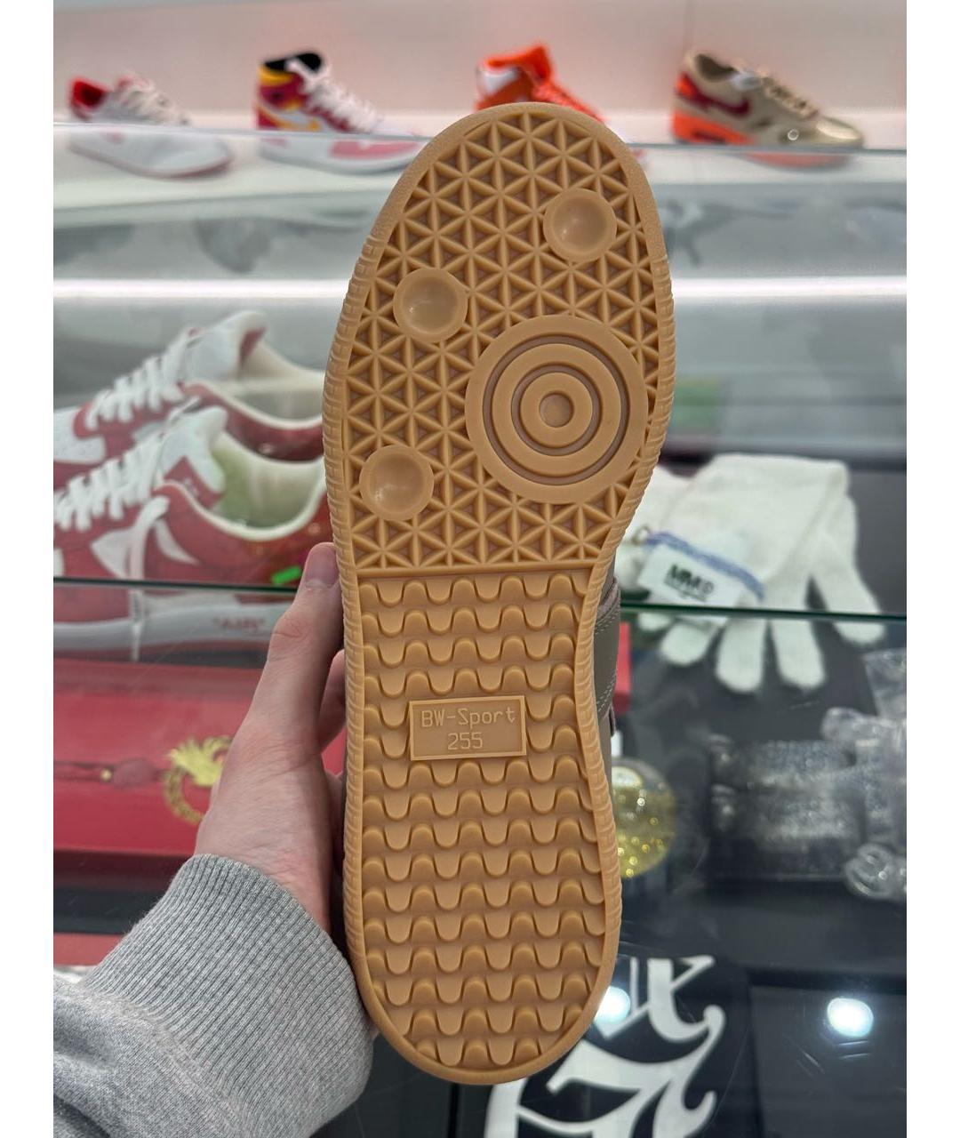 ADIDAS Хаки кожаные кеды, фото 8