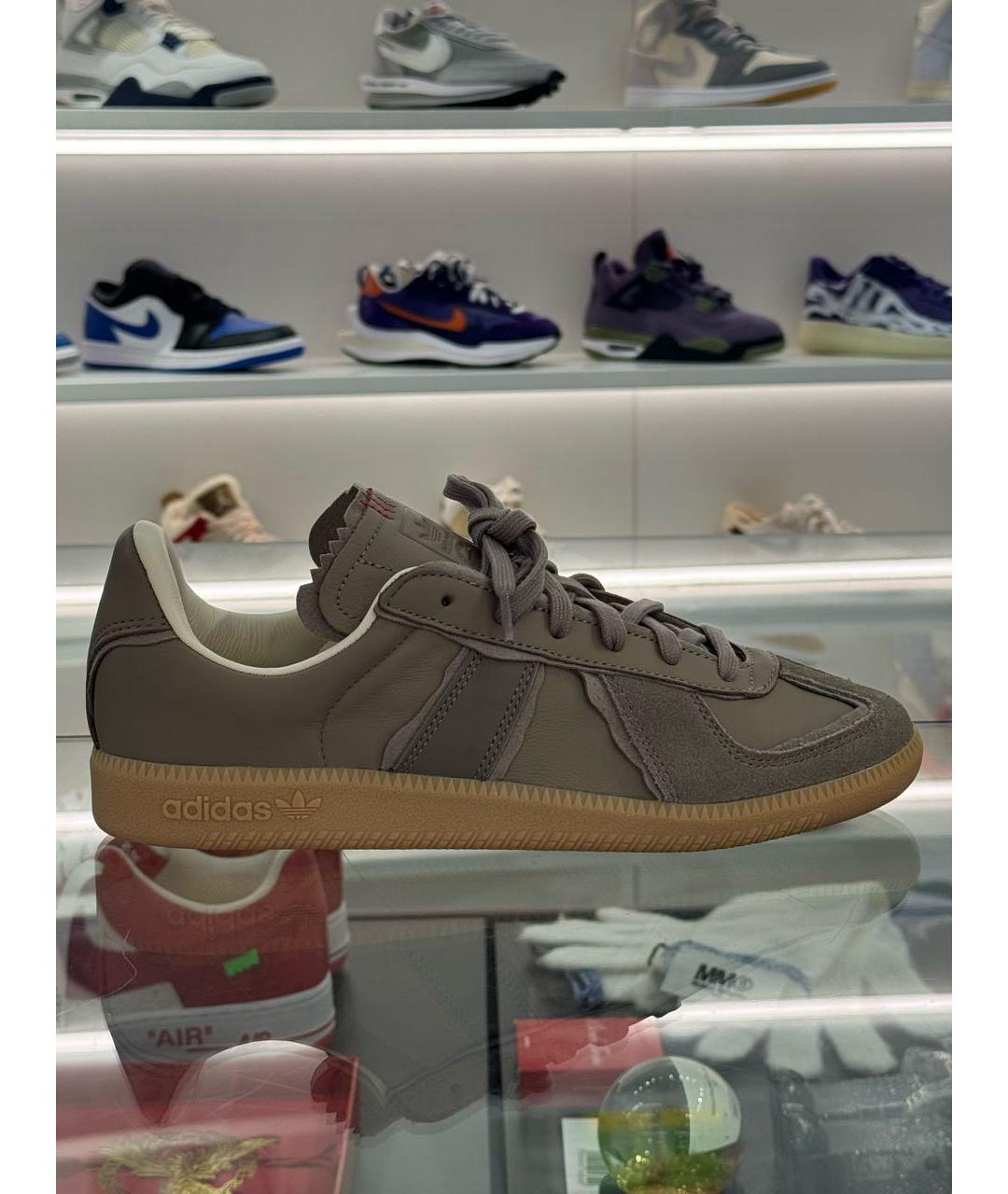 ADIDAS Хаки кожаные кеды, фото 9