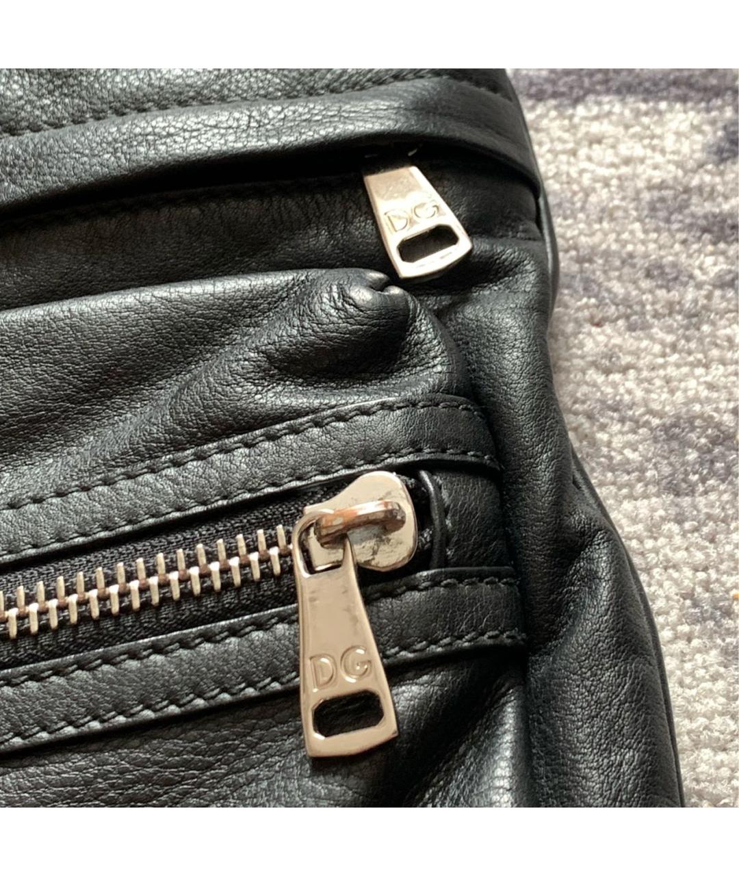 DOLCE&GABBANA Черная кожаная сумка на плечо, фото 4