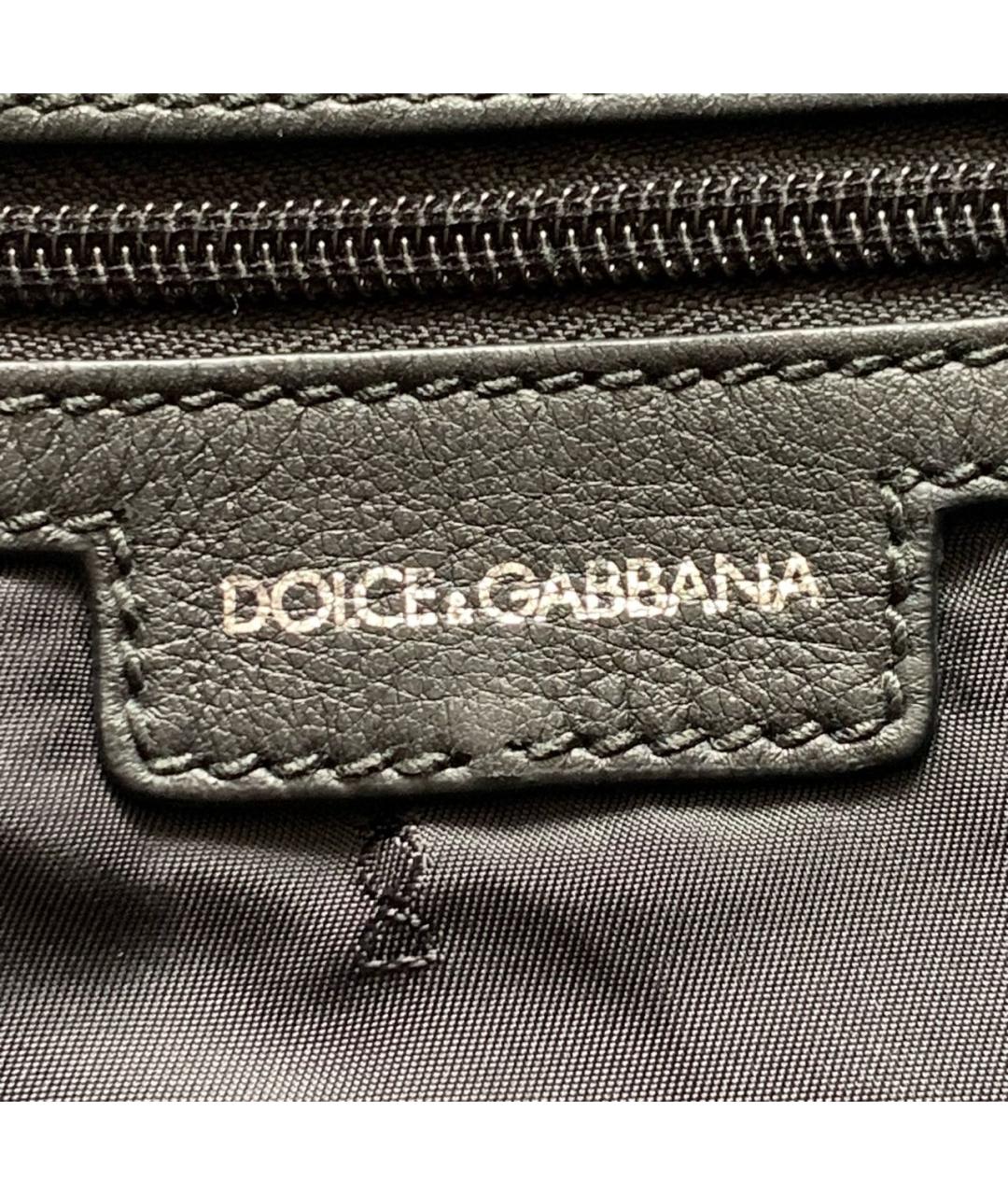 DOLCE&GABBANA Черная кожаная сумка на плечо, фото 5