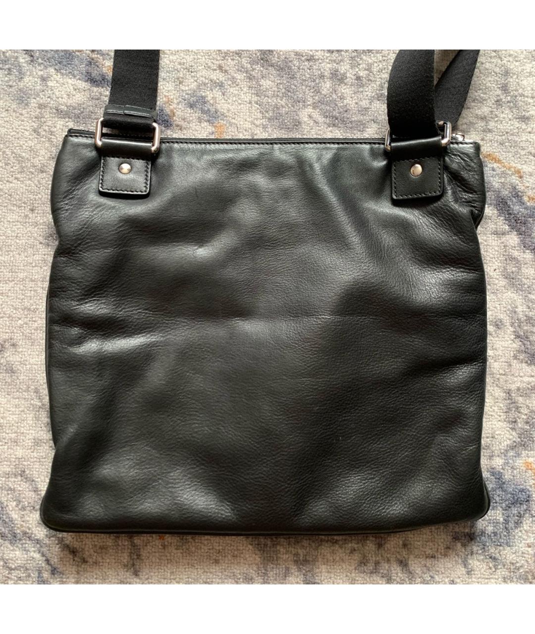 DOLCE&GABBANA Черная кожаная сумка на плечо, фото 2