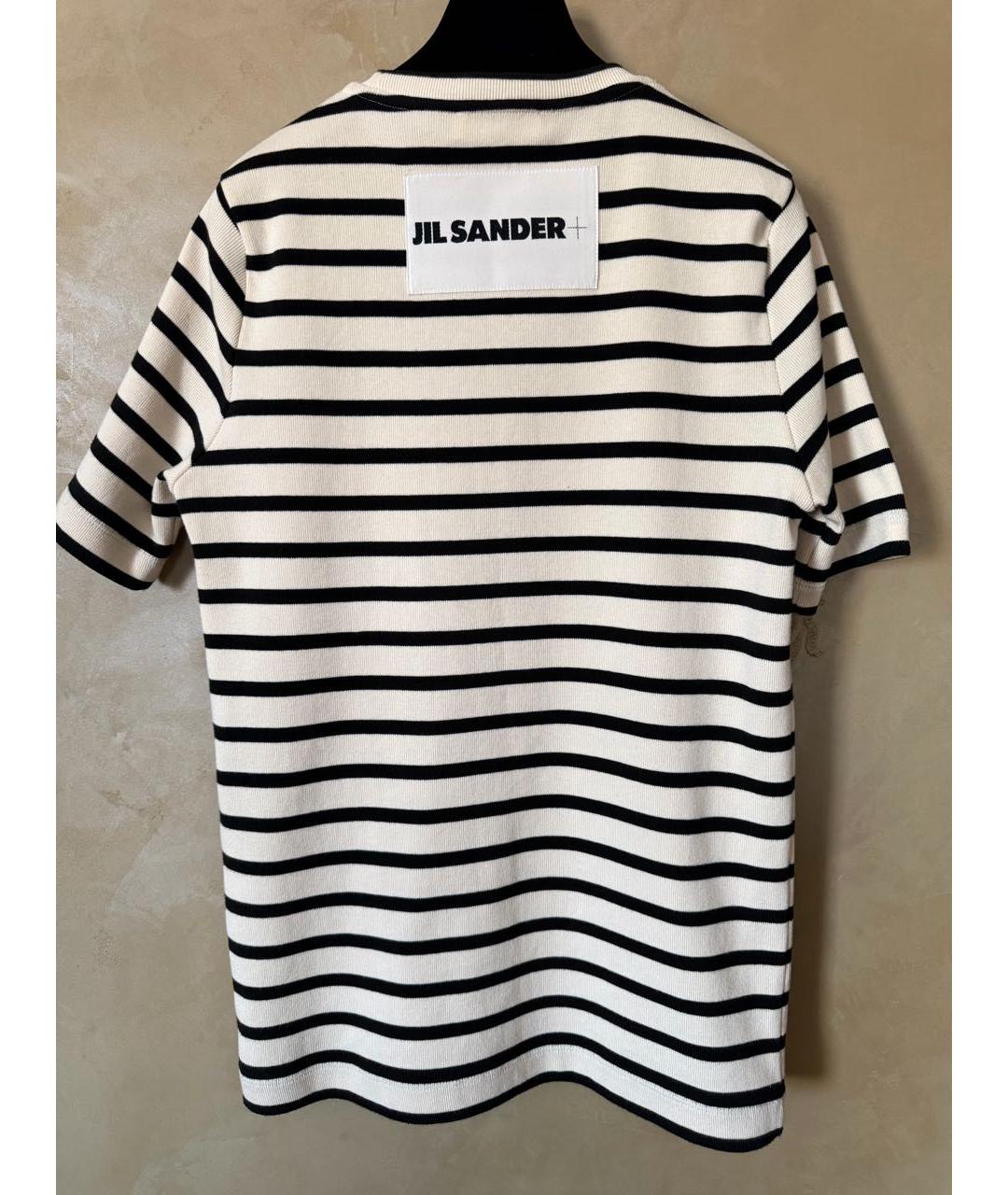 JIL SANDER Бежевая хлопковая футболка, фото 2