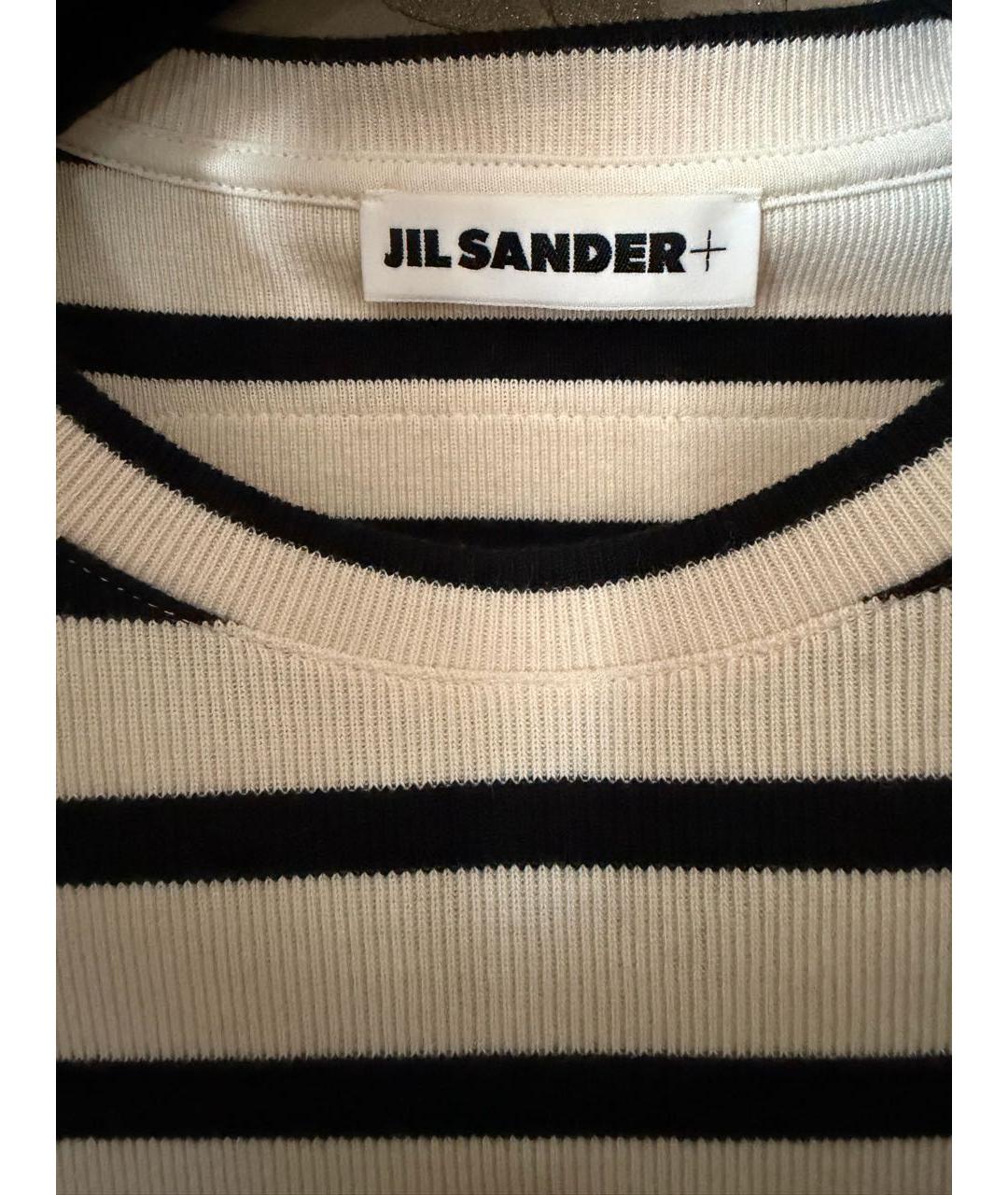 JIL SANDER Бежевая хлопковая футболка, фото 3