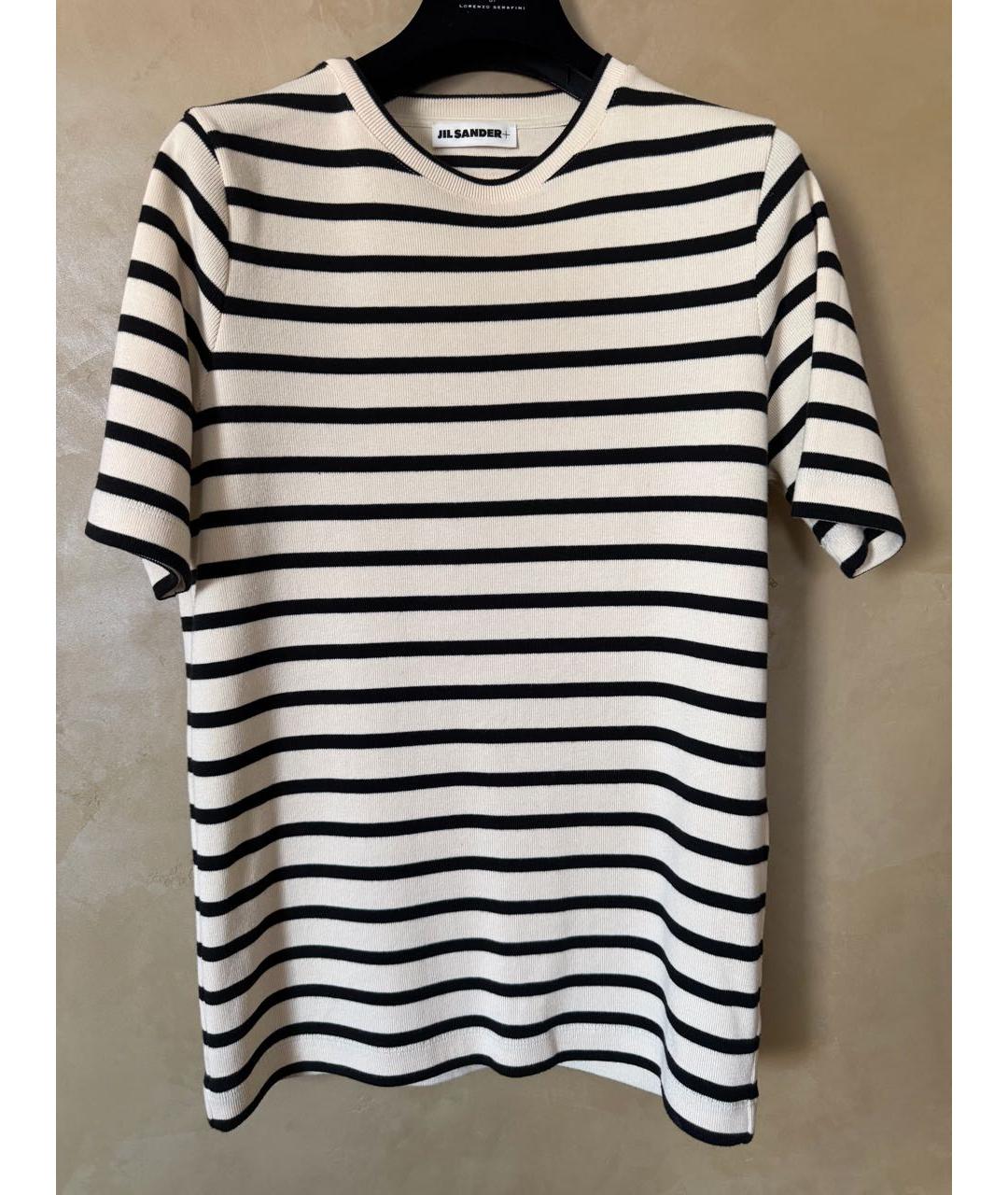 JIL SANDER Бежевая хлопковая футболка, фото 5